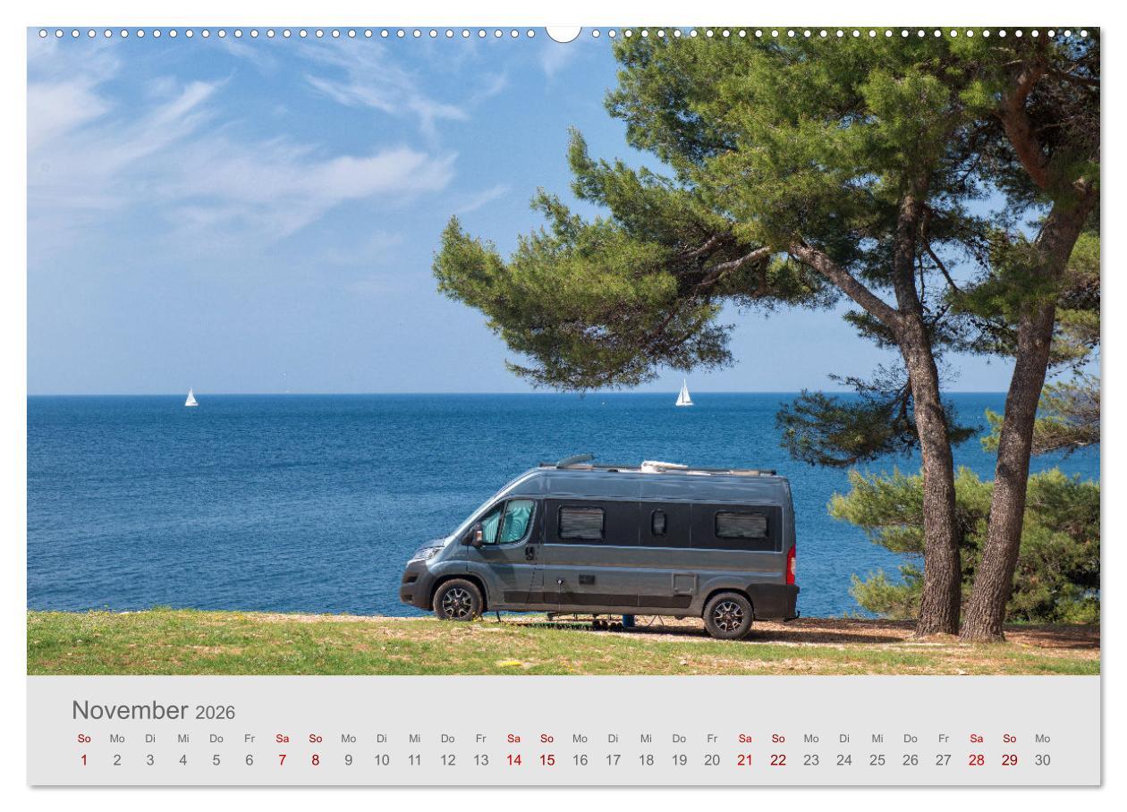 Beispielinhalt (Bild) Abenteuer Camping in Kroatien (hochwertiger Premium Wandkalender 2026 DIN A2 quer), Kunstdruck in Hochglanz