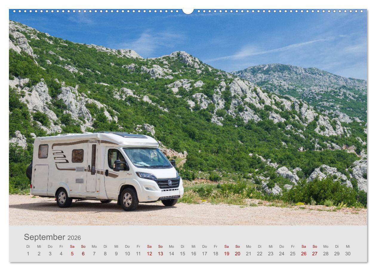 Beispielinhalt (Bild) Abenteuer Camping in Kroatien (hochwertiger Premium Wandkalender 2026 DIN A2 quer), Kunstdruck in Hochglanz
