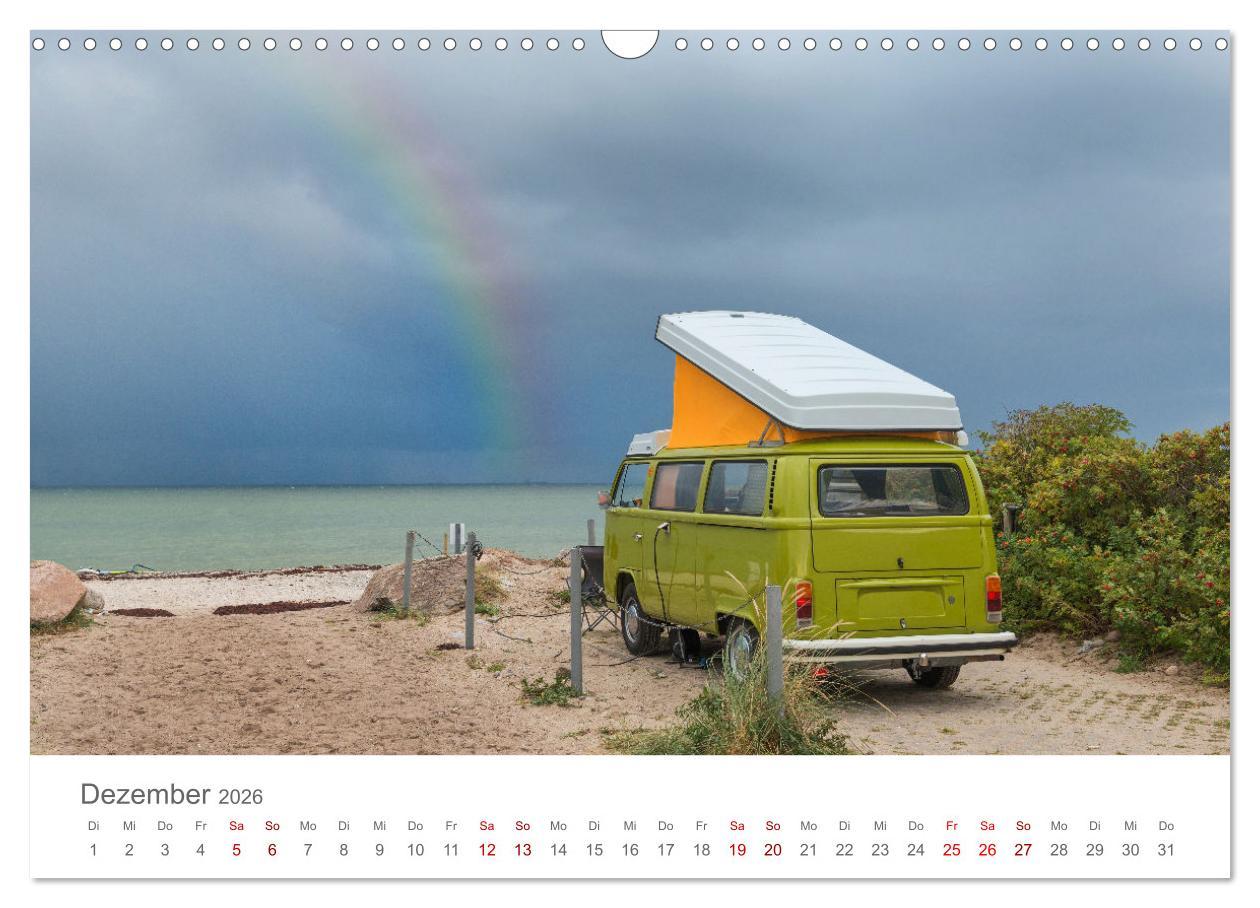 Beispielinhalt (Bild) Abenteuer Vanlife - Glücklich unterwegs (Wandkalender 2026 DIN A3 quer), CALVENDO Monatskalender