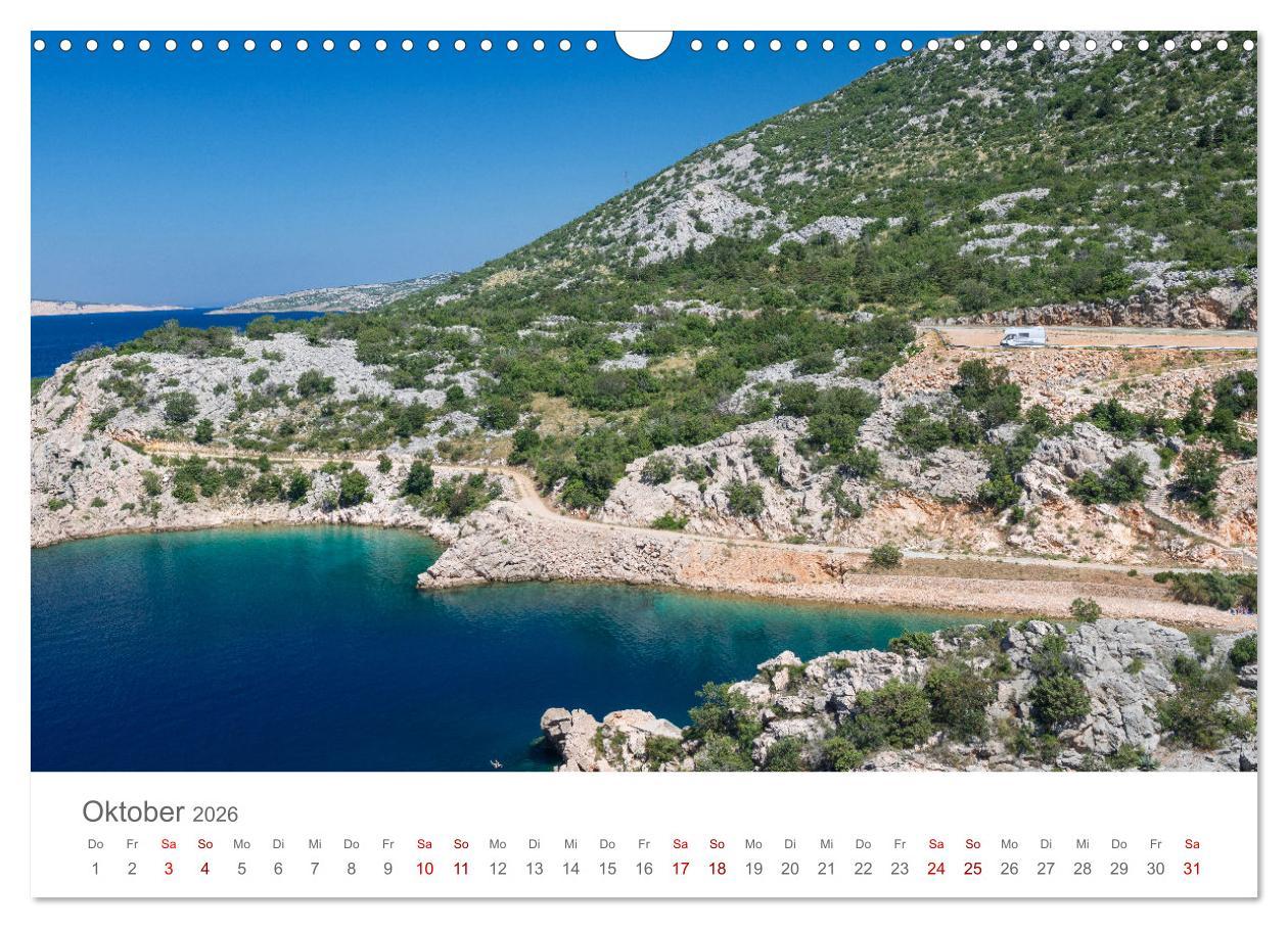 Beispielinhalt (Bild) Abenteuer Vanlife - Glücklich unterwegs (Wandkalender 2026 DIN A3 quer), CALVENDO Monatskalender