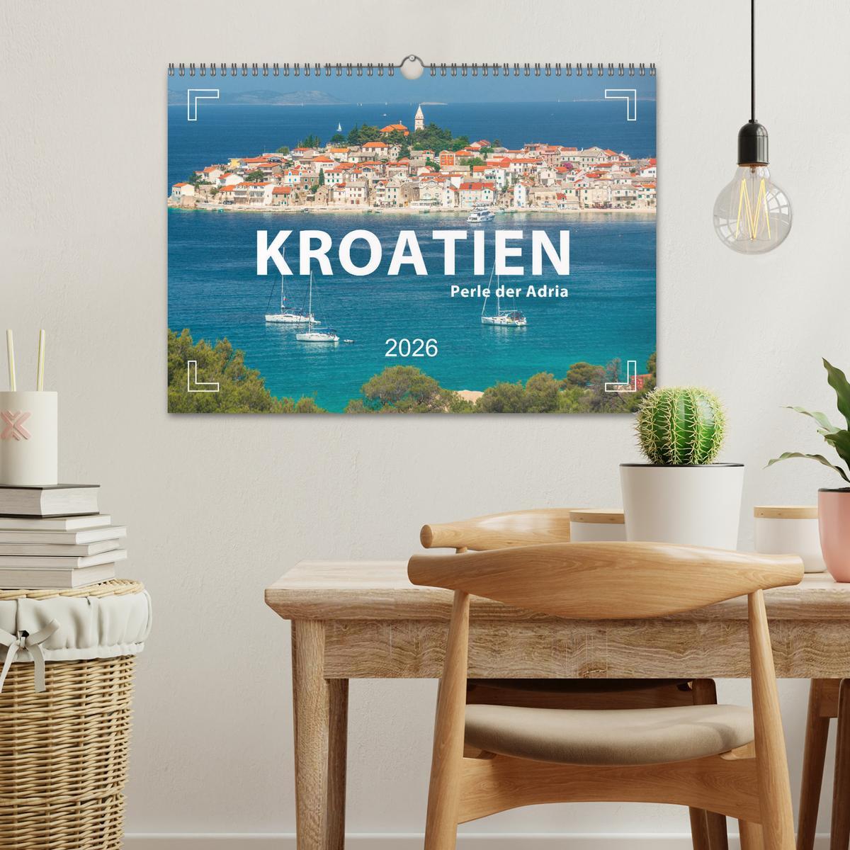 Beispielinhalt (Bild) KROATIEN - Perle der Adria (Wandkalender 2026 DIN A3 quer), CALVENDO Monatskalender