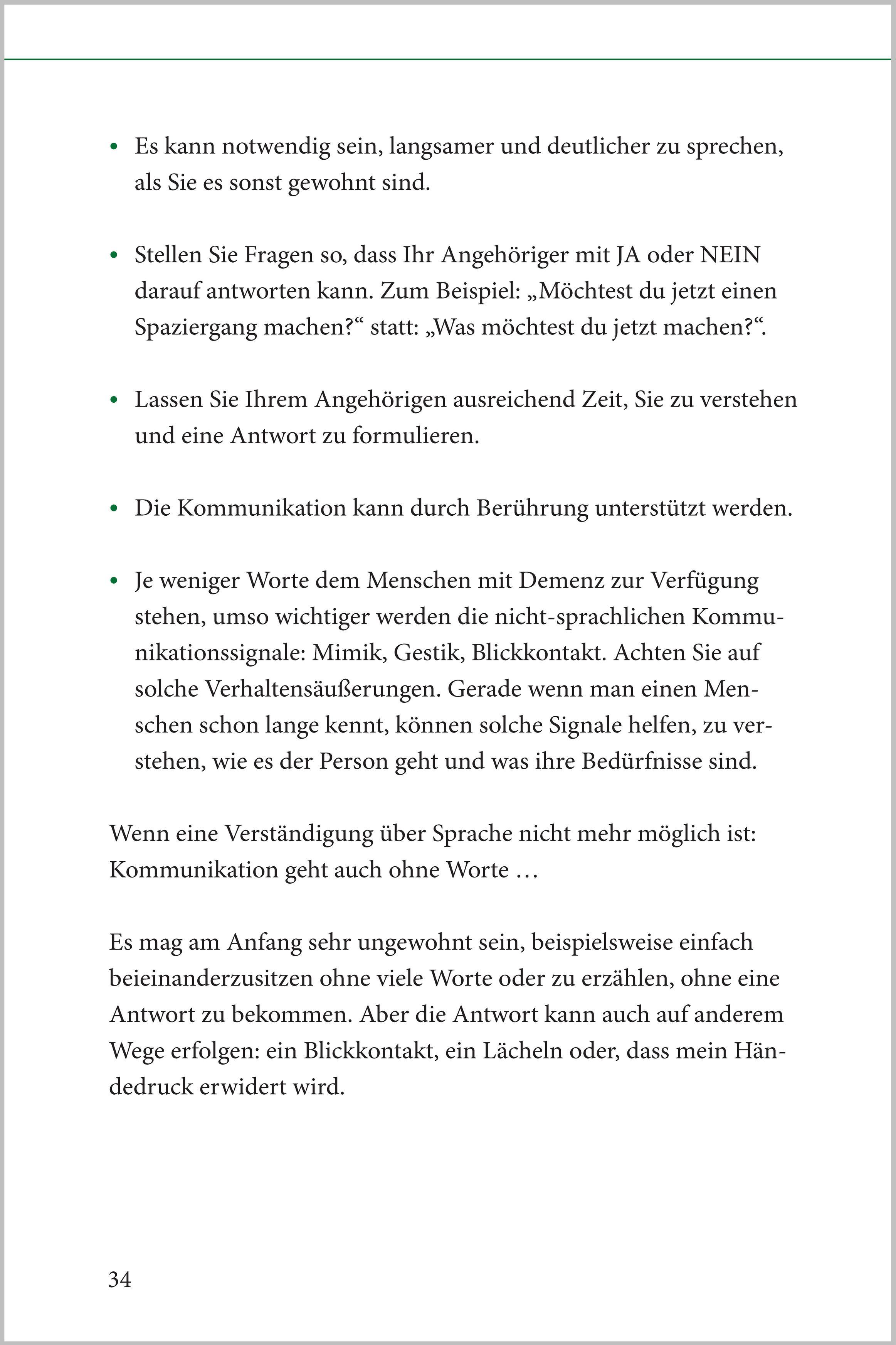 Beispielinhalt (Bild) Demenz - der kompakte Ratgeber