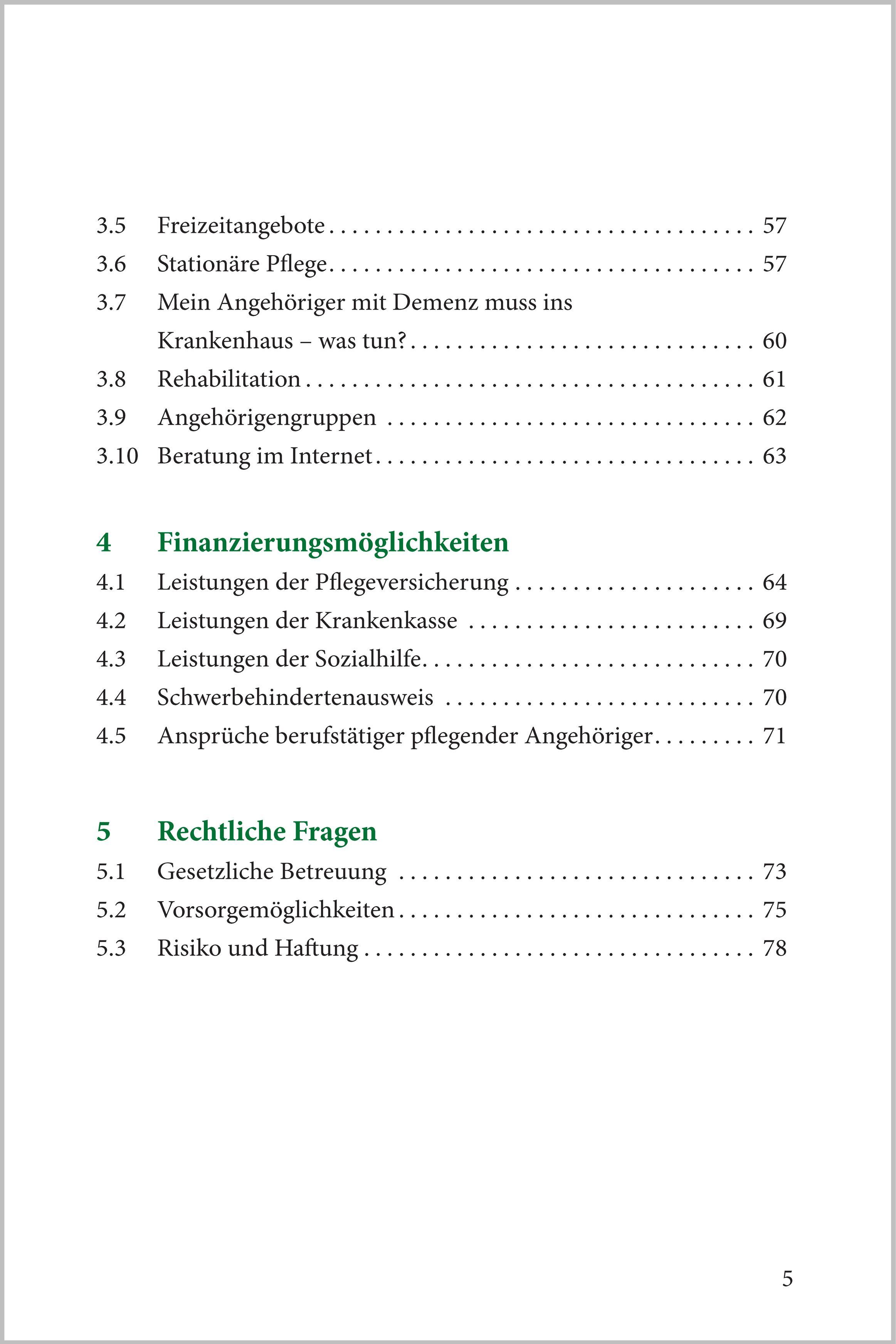 Beispielinhalt (Bild) Demenz - der kompakte Ratgeber