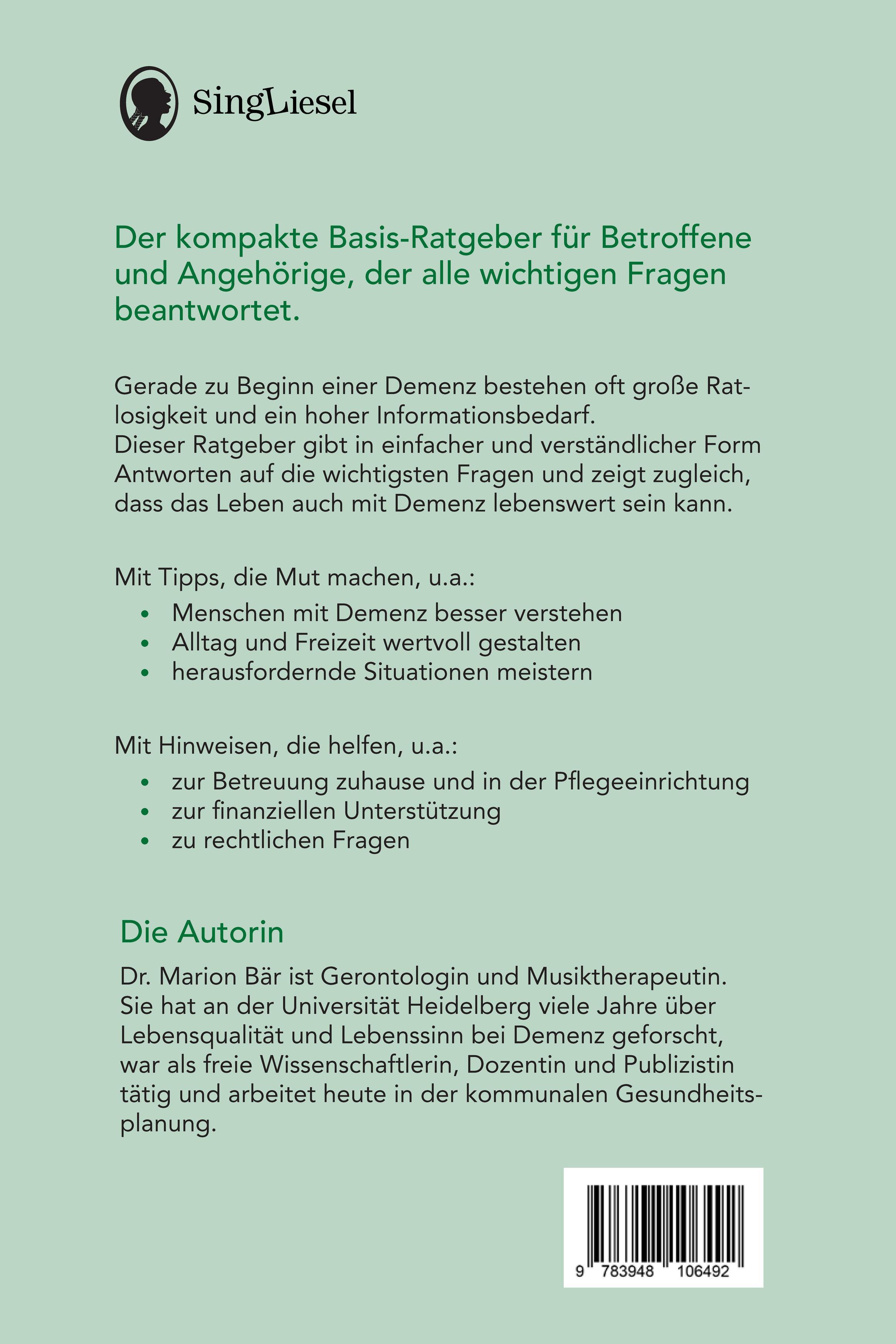 Beispielinhalt (Bild) Demenz - der kompakte Ratgeber