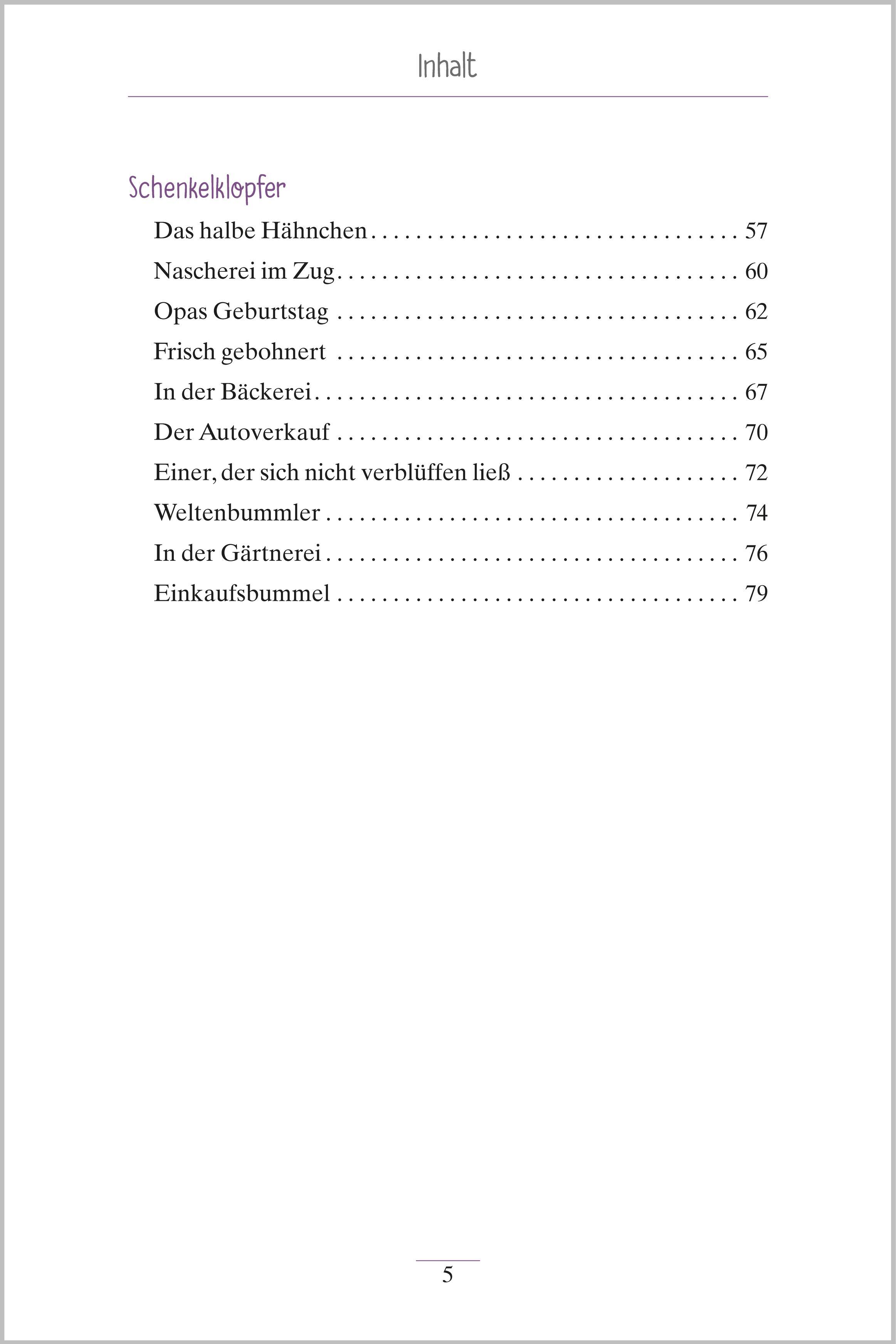 Beispielinhalt (Bild) Lachgeschichten