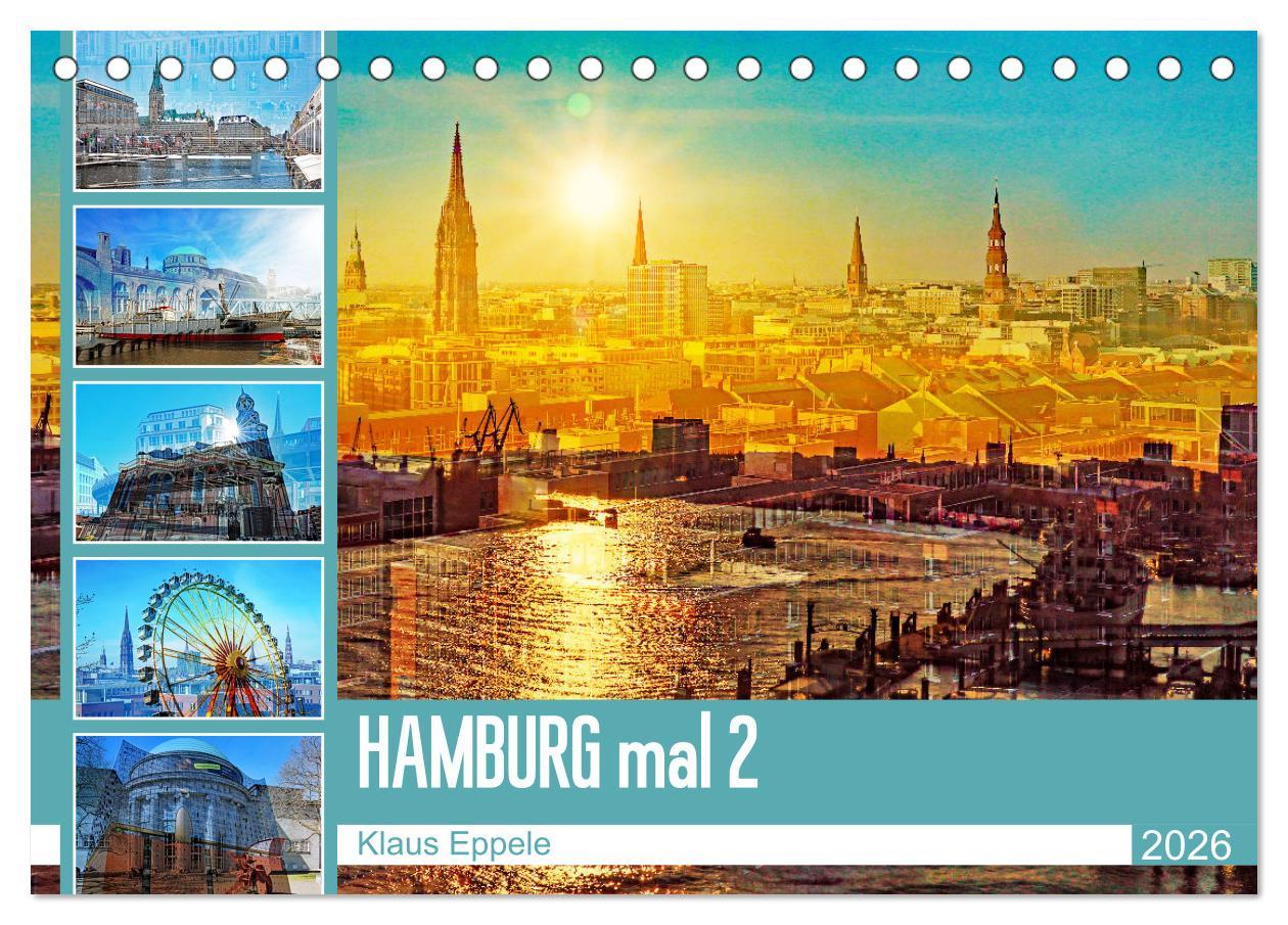 Vorderes Coverbild Hamburg mal 2 (Tischkalender 2026 DIN A5 quer), CALVENDO Monatskalender