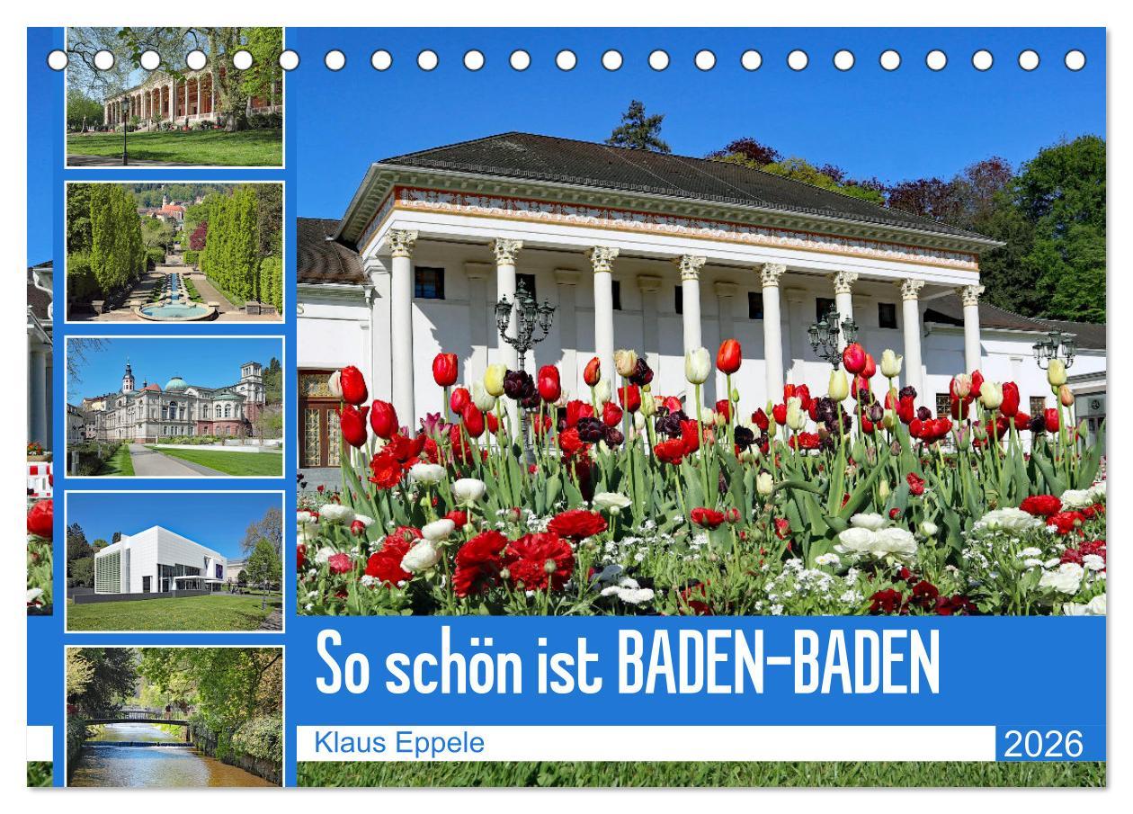 Vorderes Coverbild So schön ist Baden-Baden (Tischkalender 2026 DIN A5 quer), CALVENDO Monatskalender