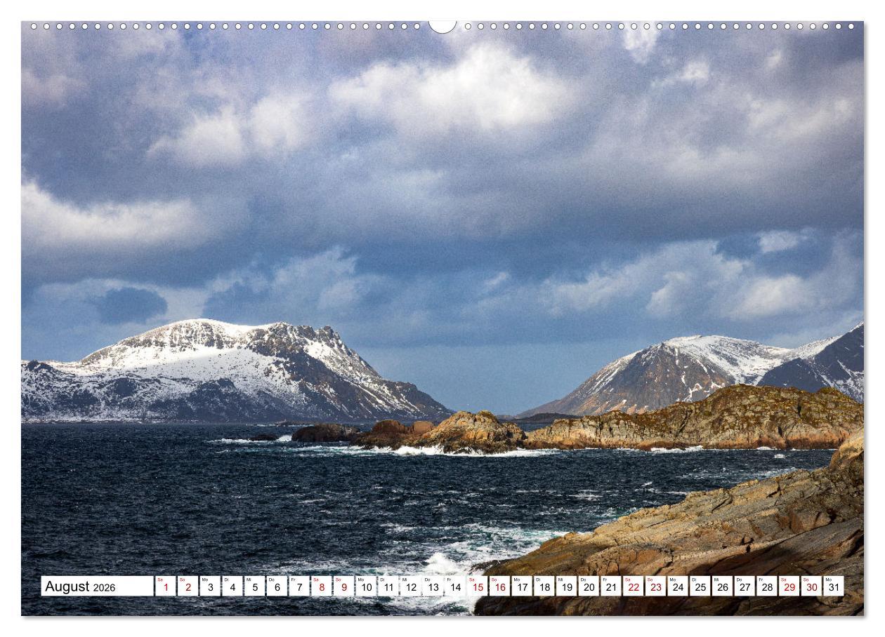 Beispielinhalt (Bild) Licht des Nordens - LOFOTEN (Wandkalender 2026 DIN A2 quer), CALVENDO Monatskalender