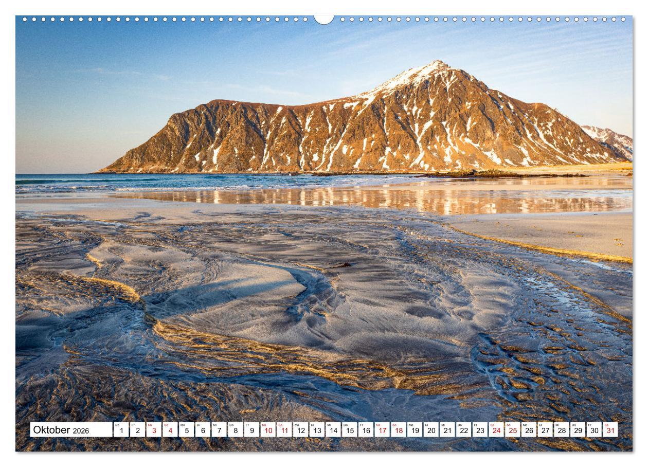 Beispielinhalt (Bild) Licht des Nordens - LOFOTEN (hochwertiger Premium Wandkalender 2026 DIN A2 quer), Kunstdruck in Hochglanz