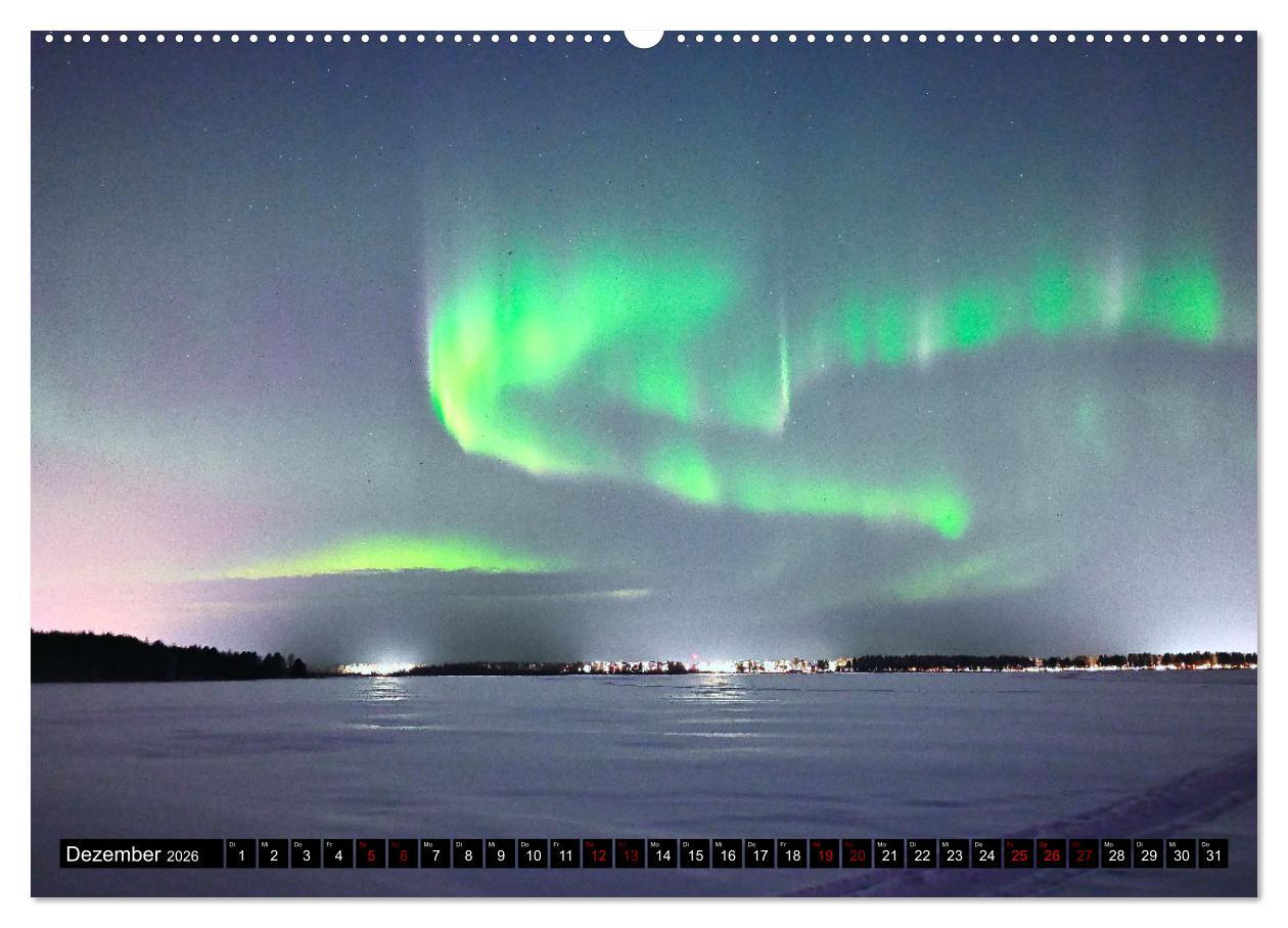 Beispielinhalt (Bild) Lulea - Wintertraum in Schwedisch Lappland (Wandkalender 2026 DIN A2 quer), CALVENDO Monatskalender