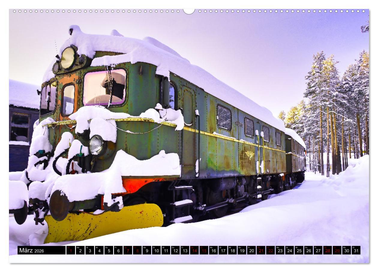 Beispielinhalt (Bild) Lulea - Wintertraum in Schwedisch Lappland (Wandkalender 2026 DIN A2 quer), CALVENDO Monatskalender