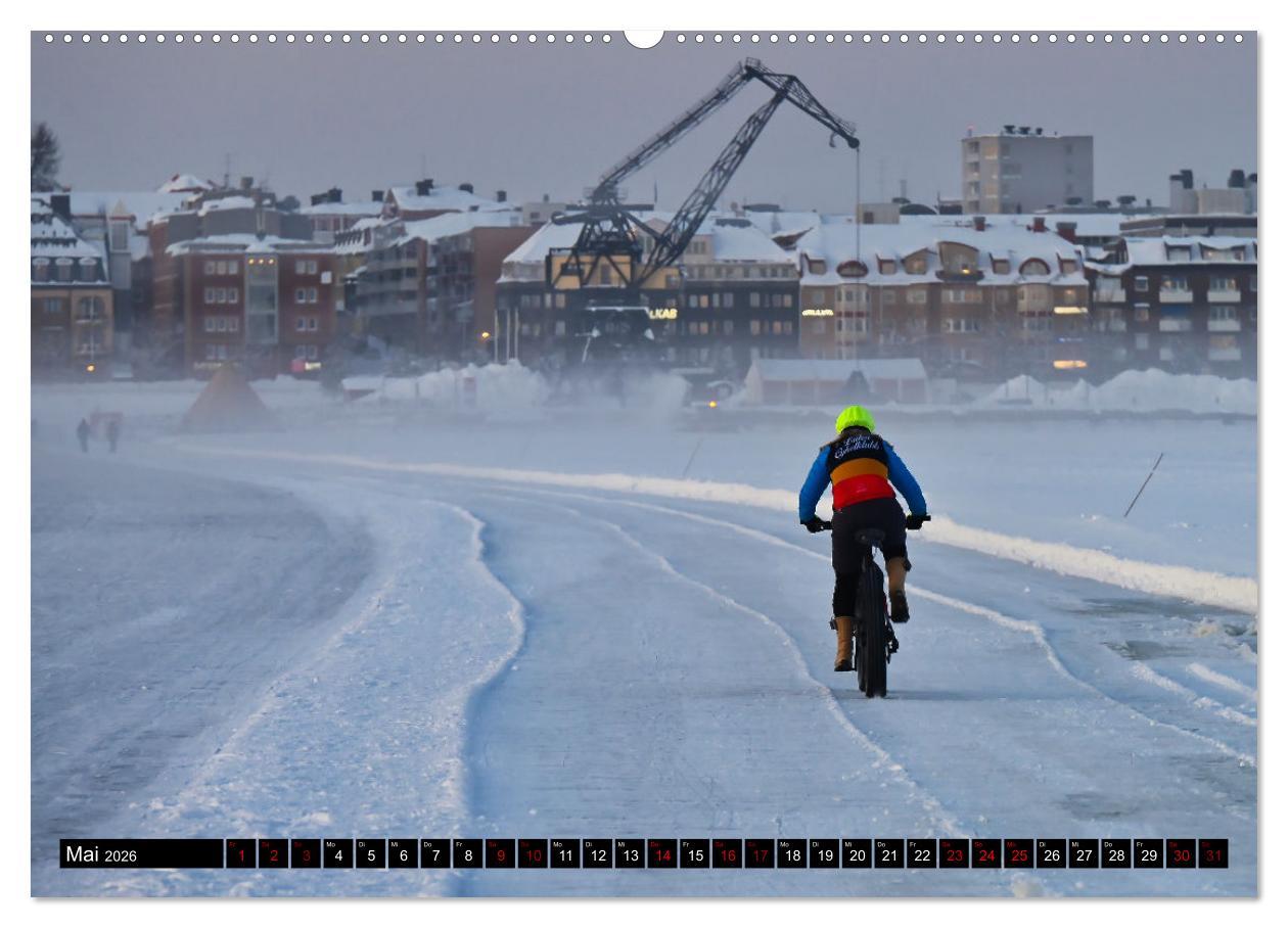 Beispielinhalt (Bild) Lulea - Wintertraum in Schwedisch Lappland (Wandkalender 2026 DIN A2 quer), CALVENDO Monatskalender
