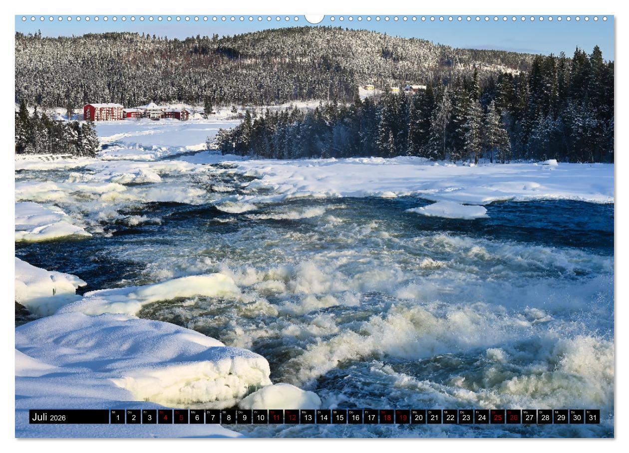 Beispielinhalt (Bild) Lulea - Wintertraum in Schwedisch Lappland (Wandkalender 2026 DIN A2 quer), CALVENDO Monatskalender