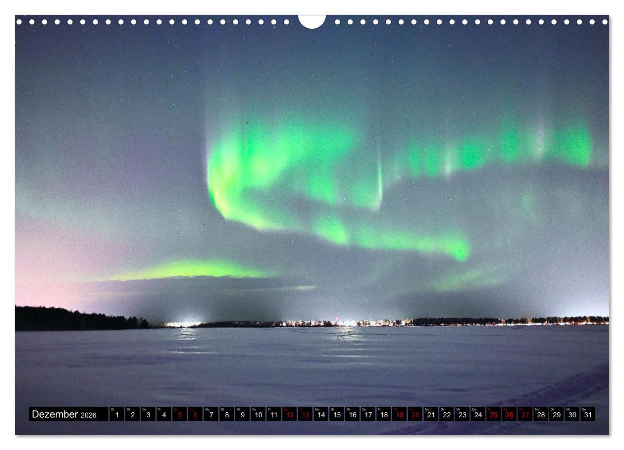 Beispielinhalt (Bild) Lulea - Wintertraum in Schwedisch Lappland (Wandkalender 2026 DIN A3 quer), CALVENDO Monatskalender