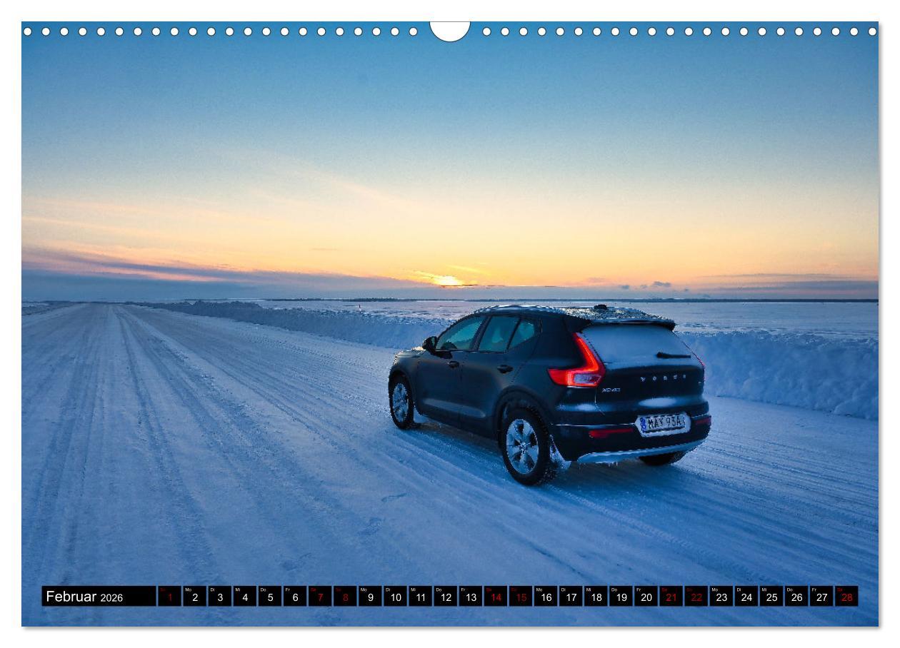 Beispielinhalt (Bild) Lulea - Wintertraum in Schwedisch Lappland (Wandkalender 2026 DIN A3 quer), CALVENDO Monatskalender