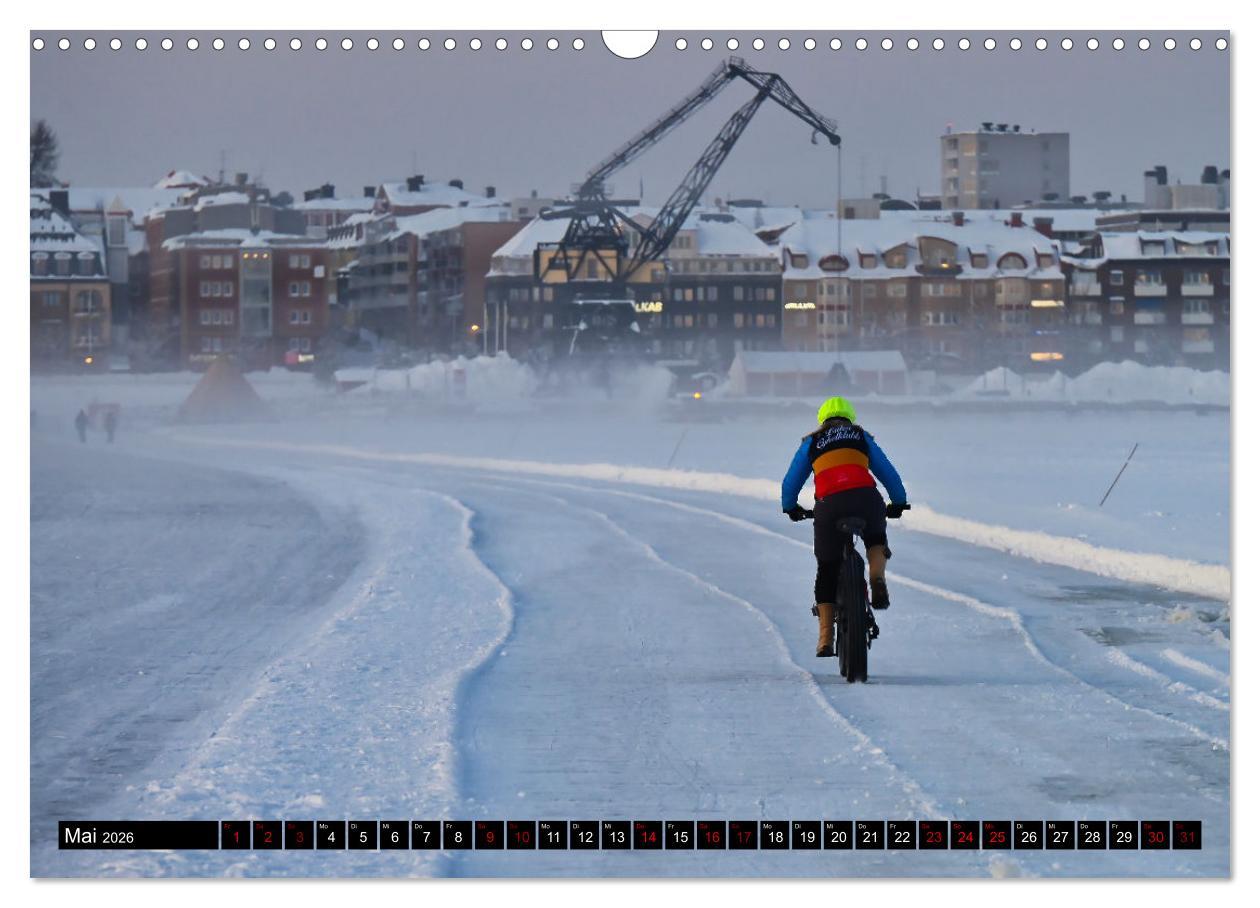 Beispielinhalt (Bild) Lulea - Wintertraum in Schwedisch Lappland (Wandkalender 2026 DIN A3 quer), CALVENDO Monatskalender