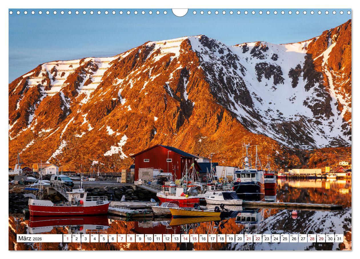 Beispielinhalt (Bild) Licht des Nordens - LOFOTEN (Wandkalender 2026 DIN A3 quer), CALVENDO Monatskalender