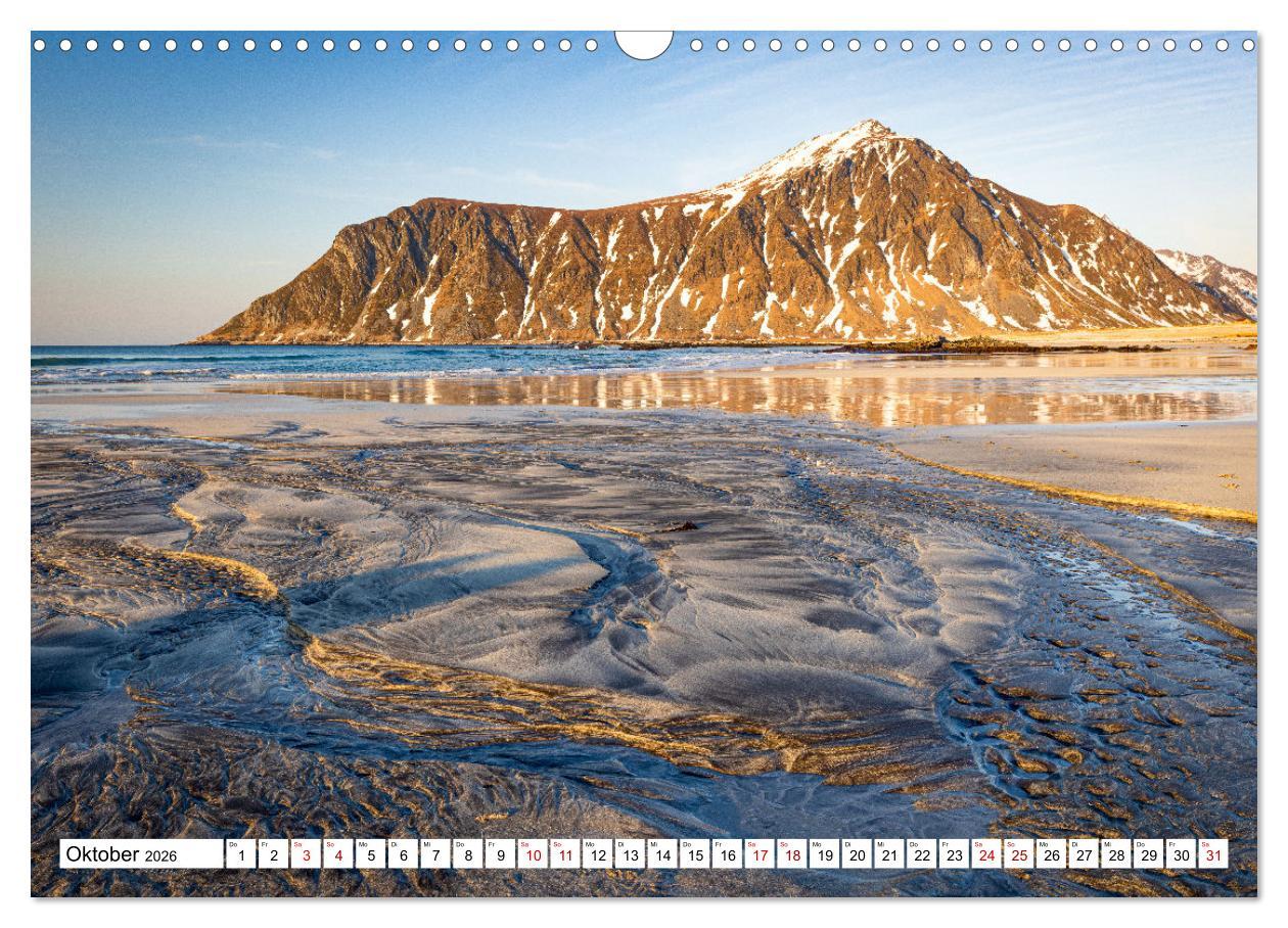 Beispielinhalt (Bild) Licht des Nordens - LOFOTEN (Wandkalender 2026 DIN A3 quer), CALVENDO Monatskalender
