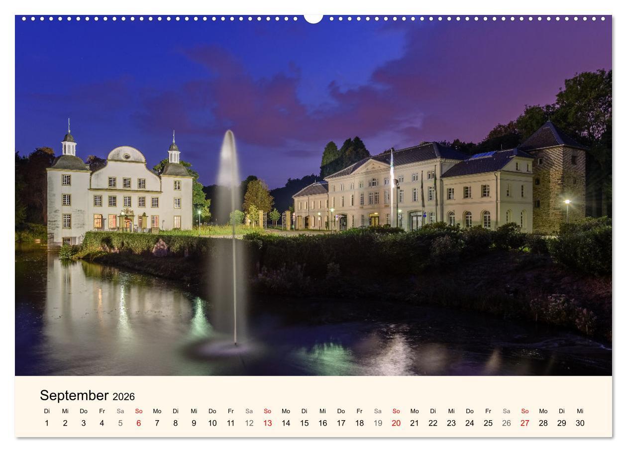 Beispielinhalt (Bild) Schlösser und Burgen in NRW (hochwertiger Premium Wandkalender 2026 DIN A2 quer), Kunstdruck in Hochglanz
