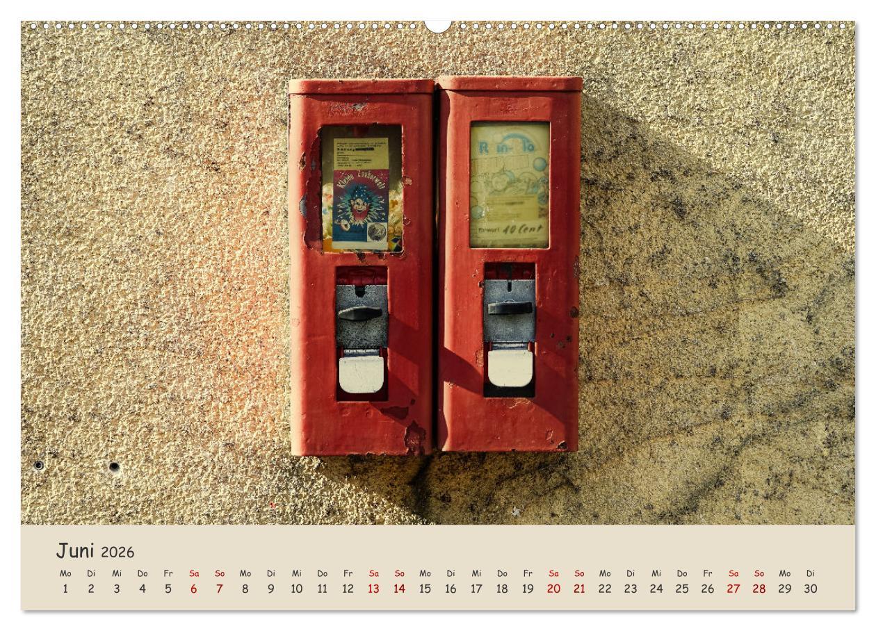 Beispielinhalt (Bild) Kaugummiautomaten (Wandkalender 2026 DIN A2 quer), CALVENDO Monatskalender
