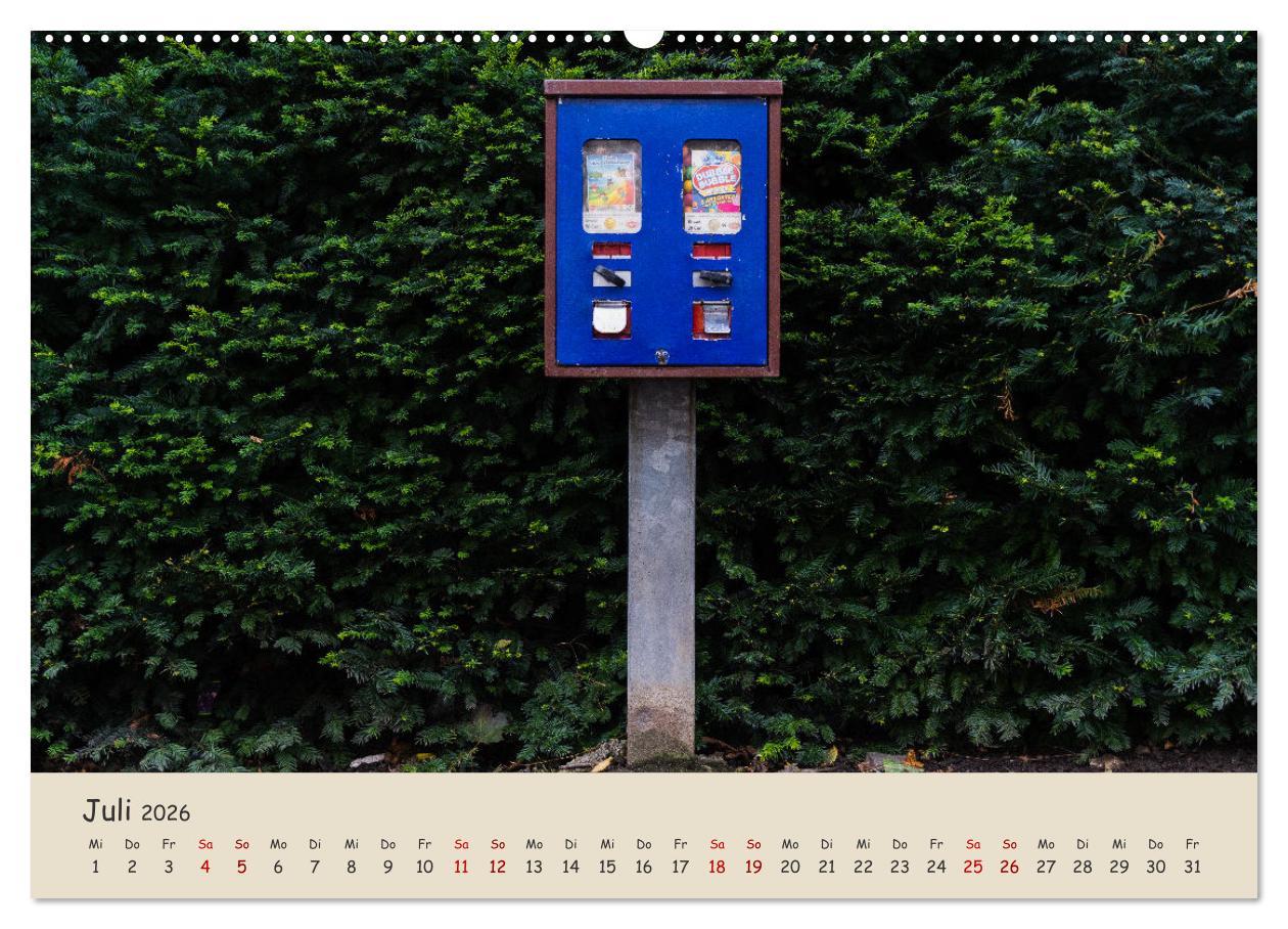 Beispielinhalt (Bild) Kaugummiautomaten (Wandkalender 2026 DIN A2 quer), CALVENDO Monatskalender
