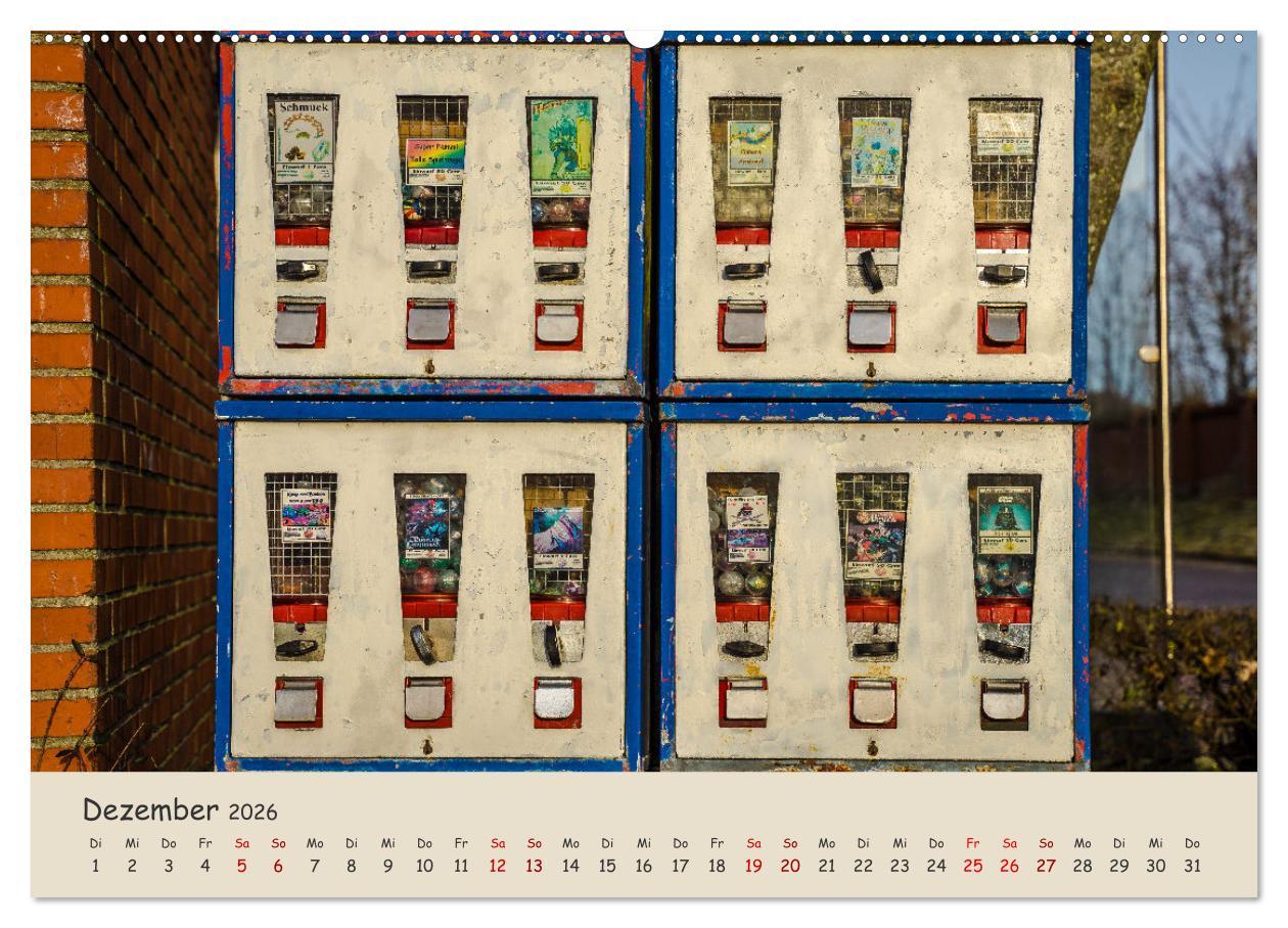 Beispielinhalt (Bild) Kaugummiautomaten (hochwertiger Premium Wandkalender 2026 DIN A2 quer), Kunstdruck in Hochglanz