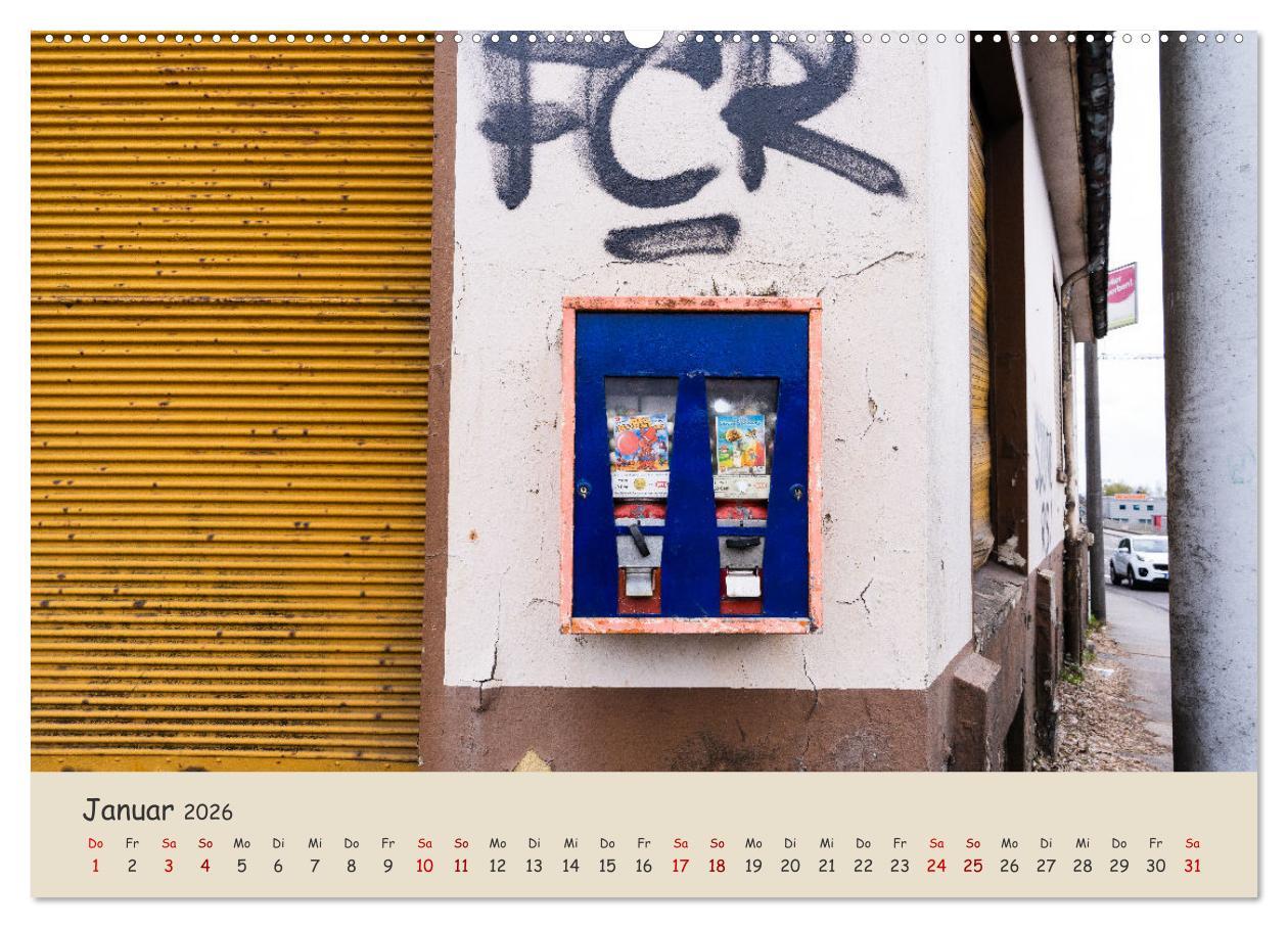 Beispielinhalt (Bild) Kaugummiautomaten (hochwertiger Premium Wandkalender 2026 DIN A2 quer), Kunstdruck in Hochglanz