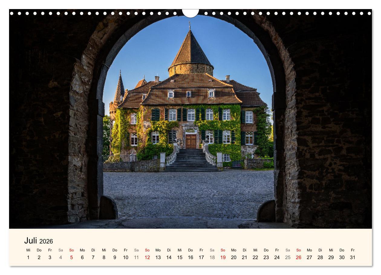 Beispielinhalt (Bild) Schlösser und Burgen in NRW (Wandkalender 2026 DIN A3 quer), CALVENDO Monatskalender