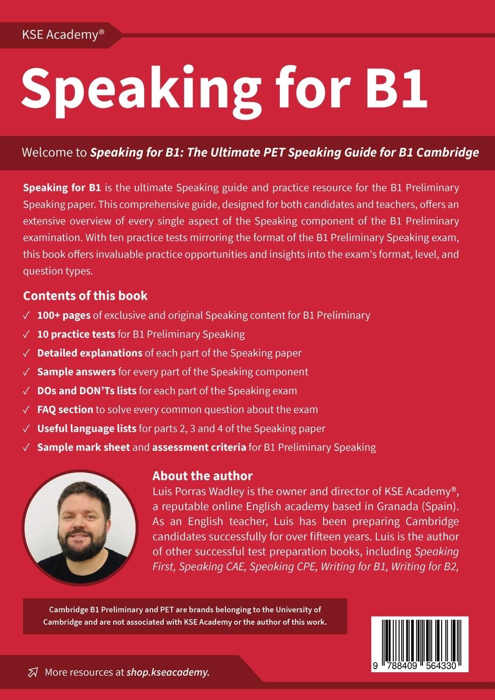 Rückseitencover Speaking for B1