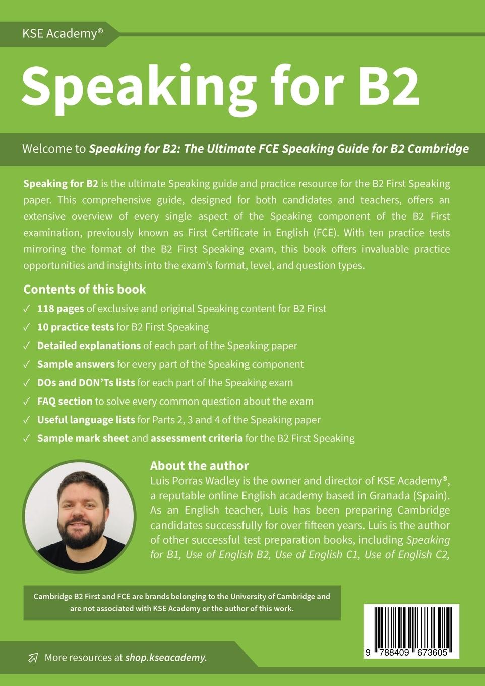 Rückseitencover Speaking for B2