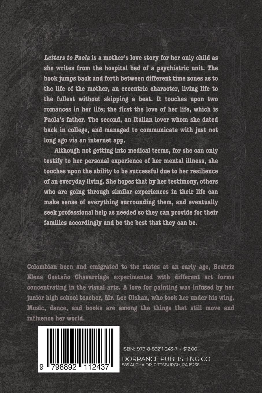 Rückseitencover Letters to Paola