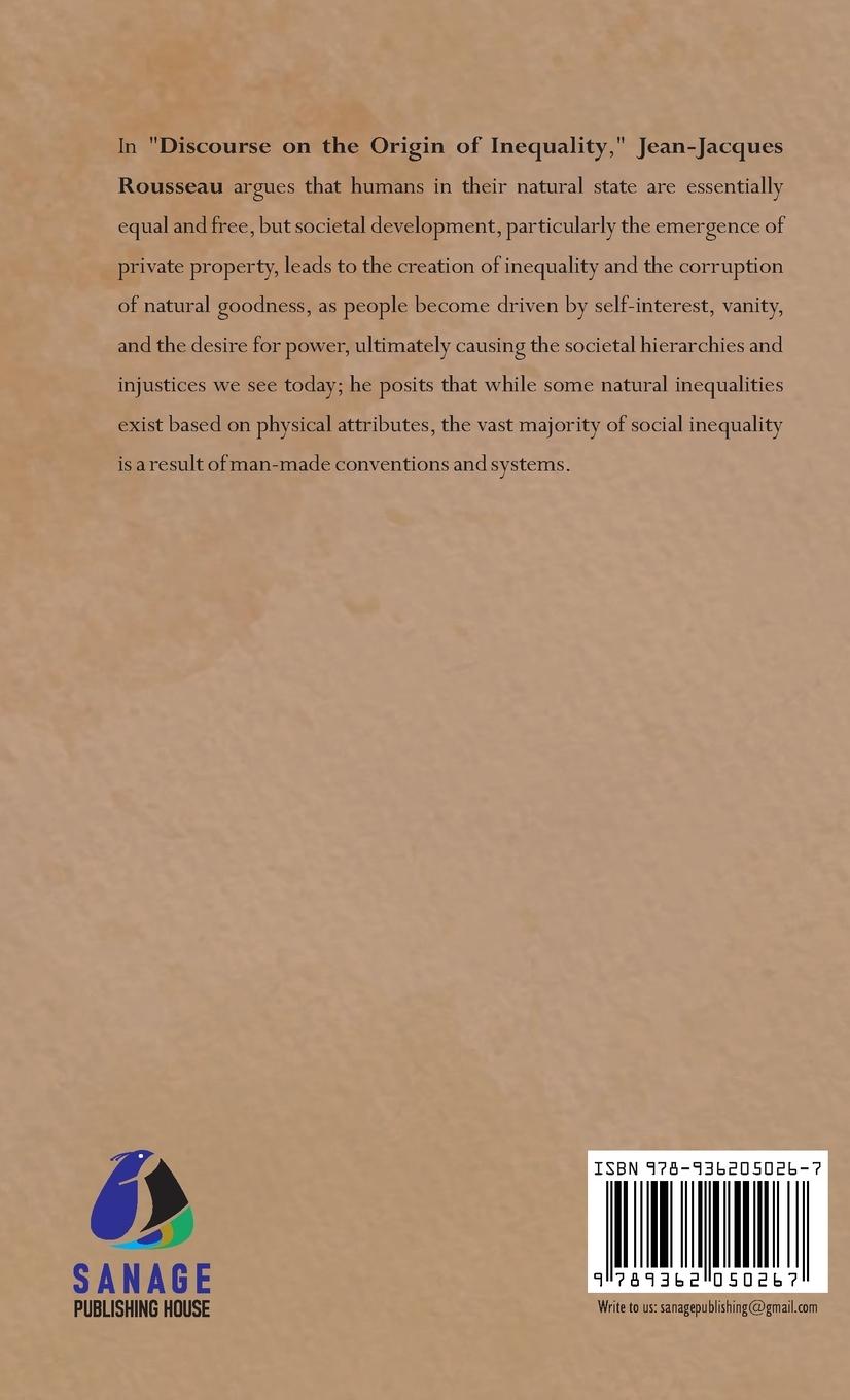 Rückseitencover Discourse on the Origin of Inequality -  [DELUXE HARDCOVER EDITION]