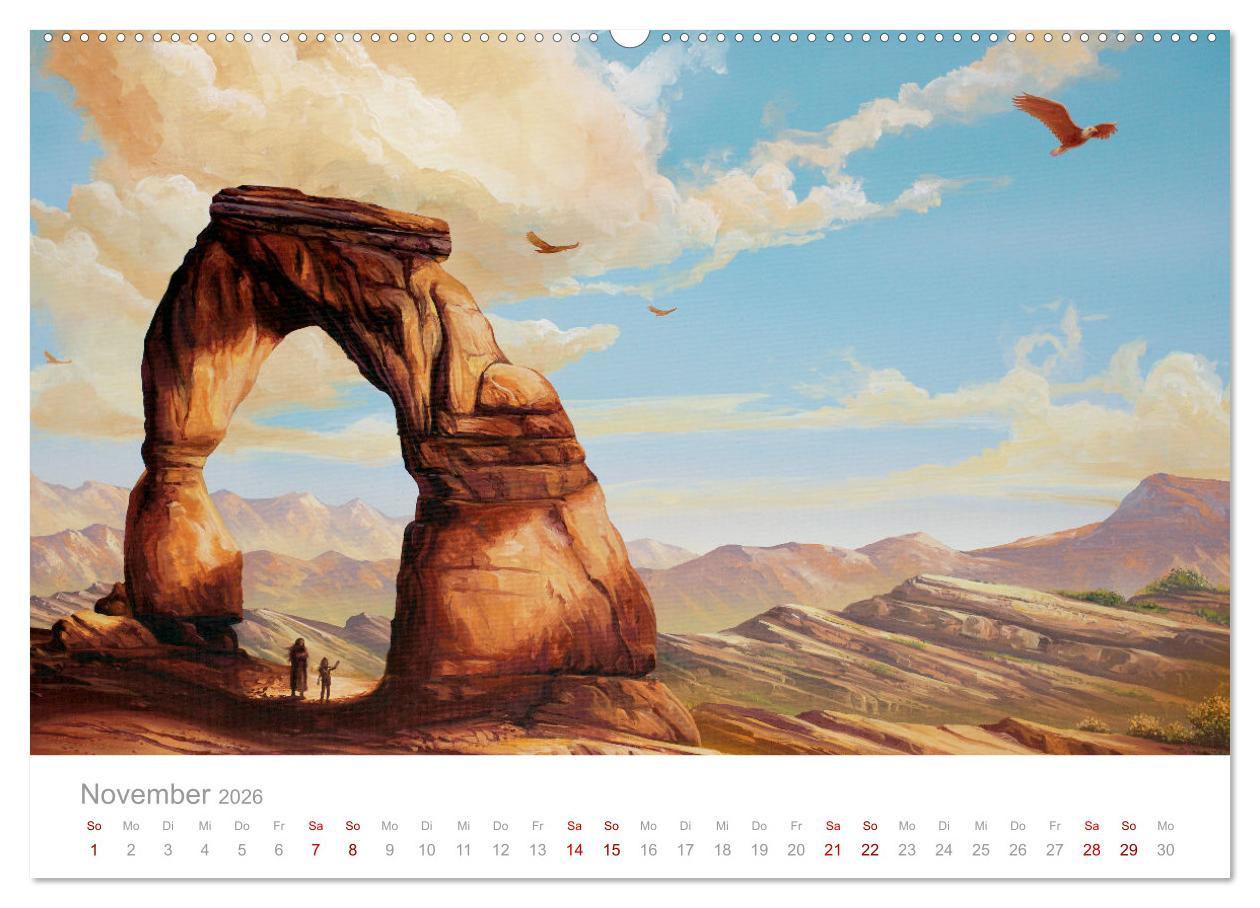 Beispielinhalt (Bild) Paradise, Ausblicke und Träumereien (Wandkalender 2026 DIN A2 quer), CALVENDO Monatskalender