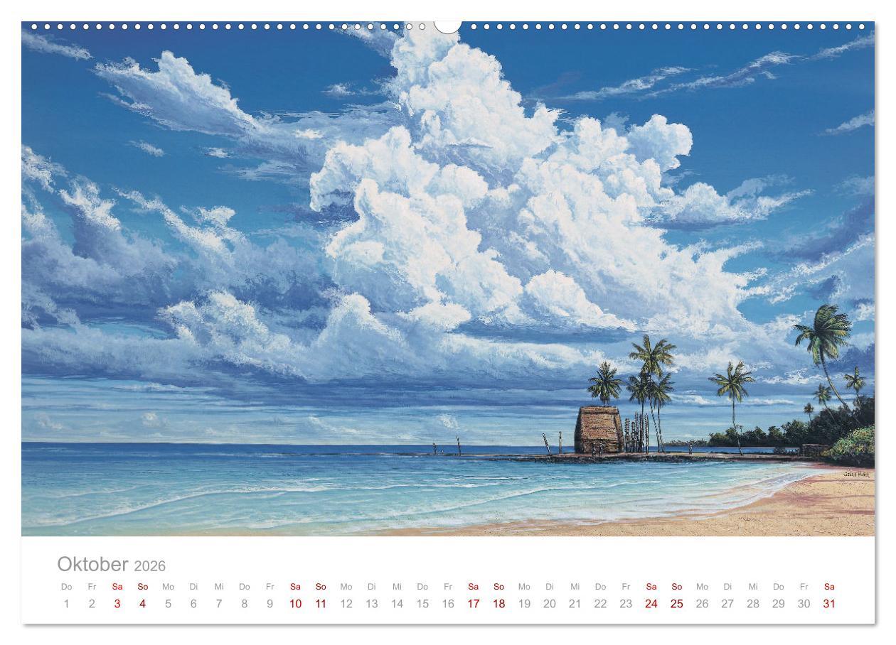 Beispielinhalt (Bild) Paradise, Ausblicke und Träumereien (Wandkalender 2026 DIN A2 quer), CALVENDO Monatskalender