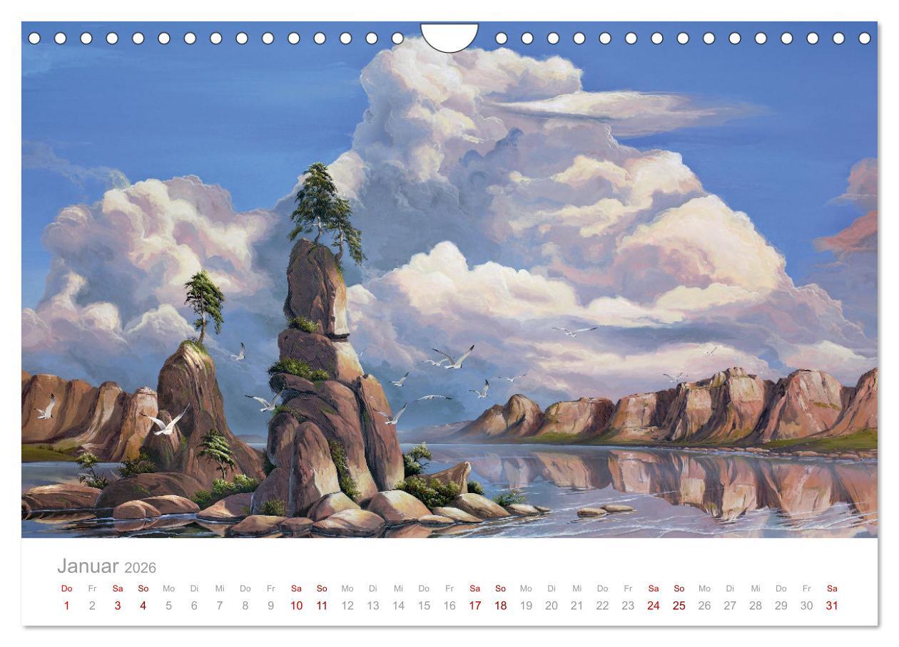 Beispielinhalt (Bild) Paradise, Ausblicke und Träumereien (Wandkalender 2026 DIN A4 quer), CALVENDO Monatskalender