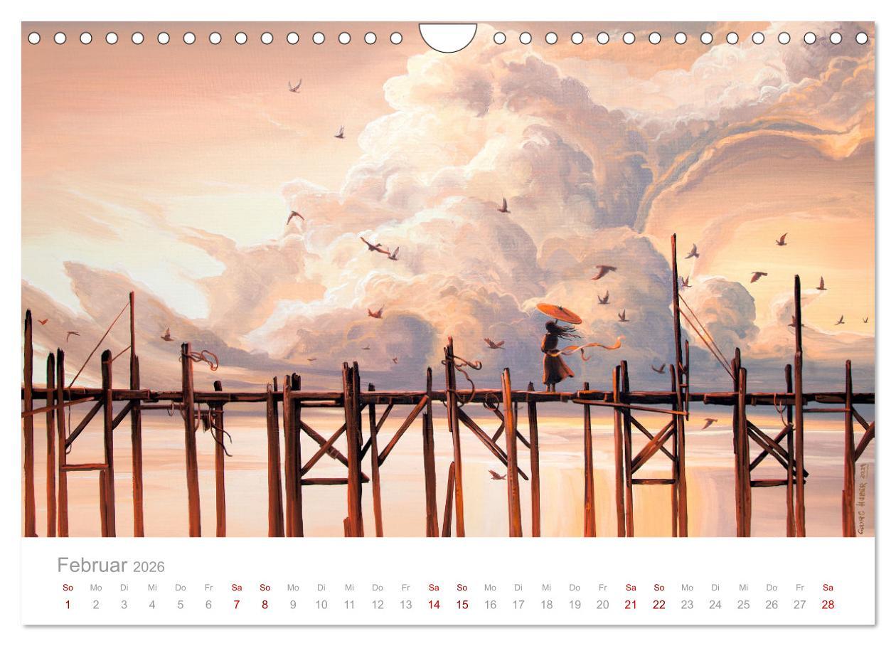 Beispielinhalt (Bild) Paradise, Ausblicke und Träumereien (Wandkalender 2026 DIN A4 quer), CALVENDO Monatskalender