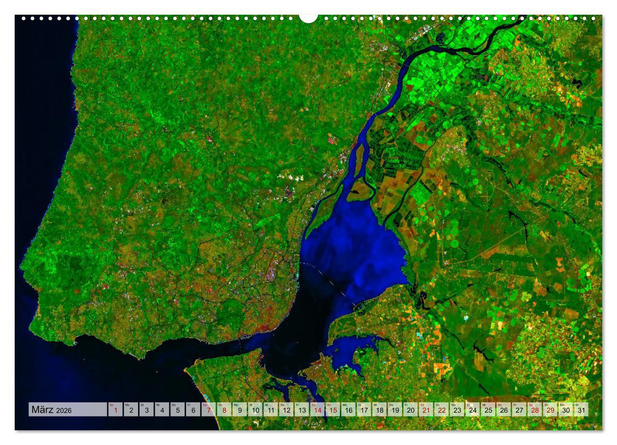 Beispielinhalt (Bild) Sensationelle Bilder Unserer Erde - Oasen Wüstenstädte Millionenstädte (hochwertiger Premium Wandkalender 2026 DIN A2 quer), Kunstdruck in Hochglanz