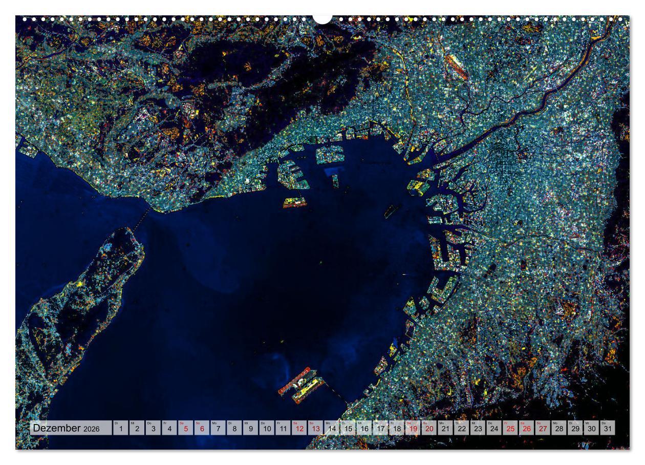 Beispielinhalt (Bild) Sensationelle Bilder Unserer Erde - Oasen Wüstenstädte Millionenstädte (Wandkalender 2026 DIN A2 quer), CALVENDO Monatskalender