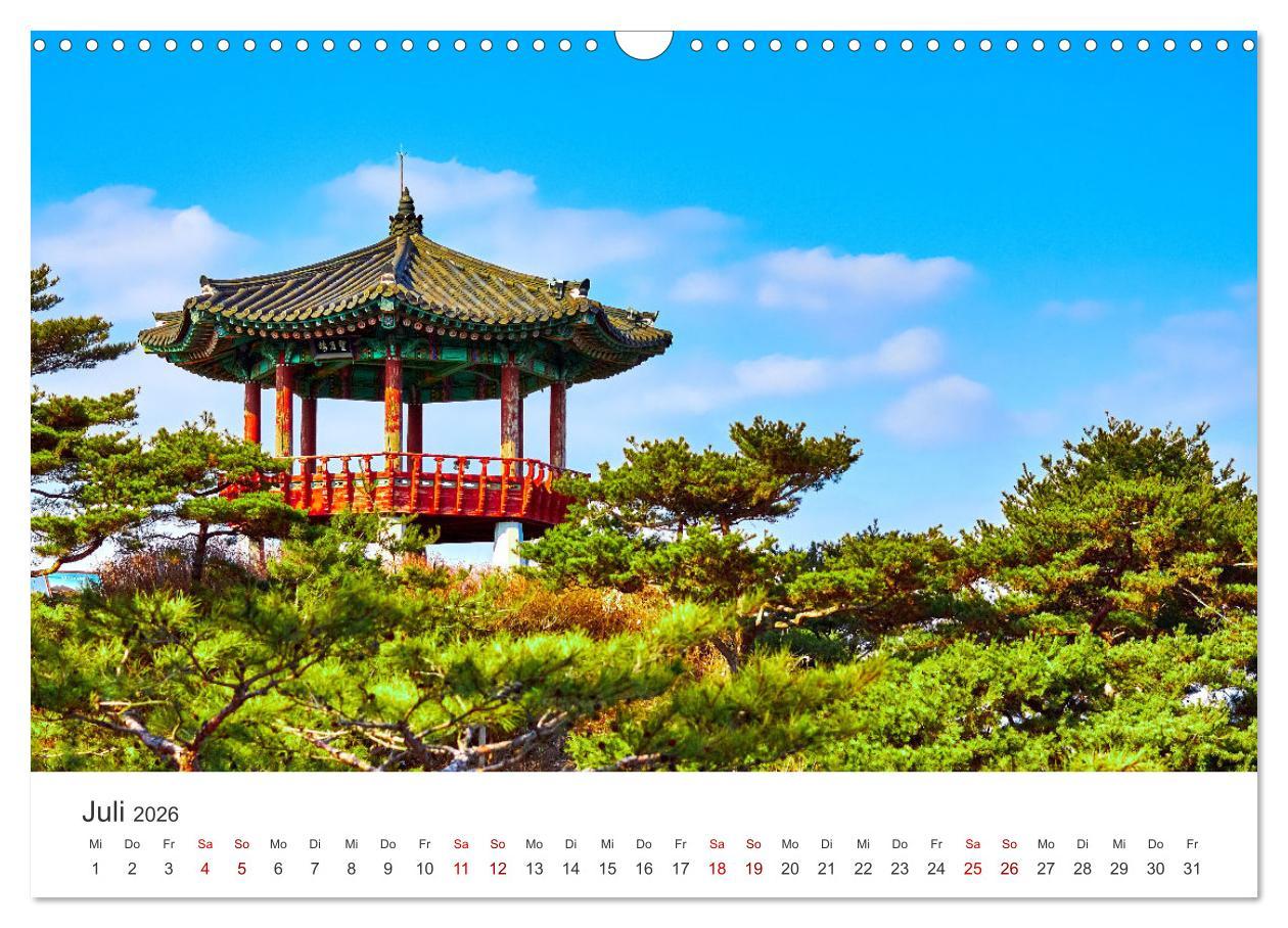 Beispielinhalt (Bild) Südkorea - Eine Reise in ein unbekanntes Land. (Wandkalender 2026 DIN A3 quer), CALVENDO Monatskalender