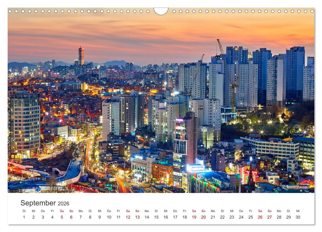 Beispielinhalt (Bild) Südkorea - Eine Reise in ein unbekanntes Land. (Wandkalender 2026 DIN A3 quer), CALVENDO Monatskalender