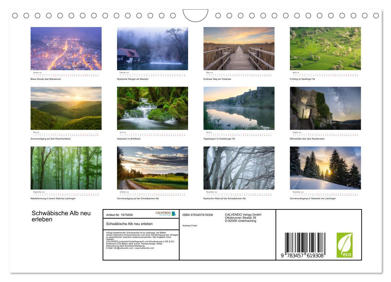 Beispielinhalt (Bild) Schwäbische Alb neu erleben (Wandkalender 2026 DIN A4 quer), CALVENDO Monatskalender