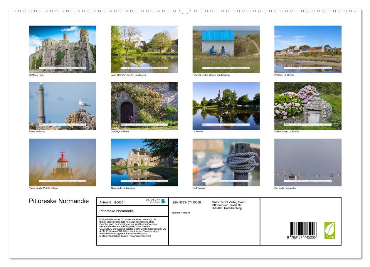 Beispielinhalt (Bild) Pittoreske Normandie (hochwertiger Premium Wandkalender 2026 DIN A2 quer), Kunstdruck in Hochglanz