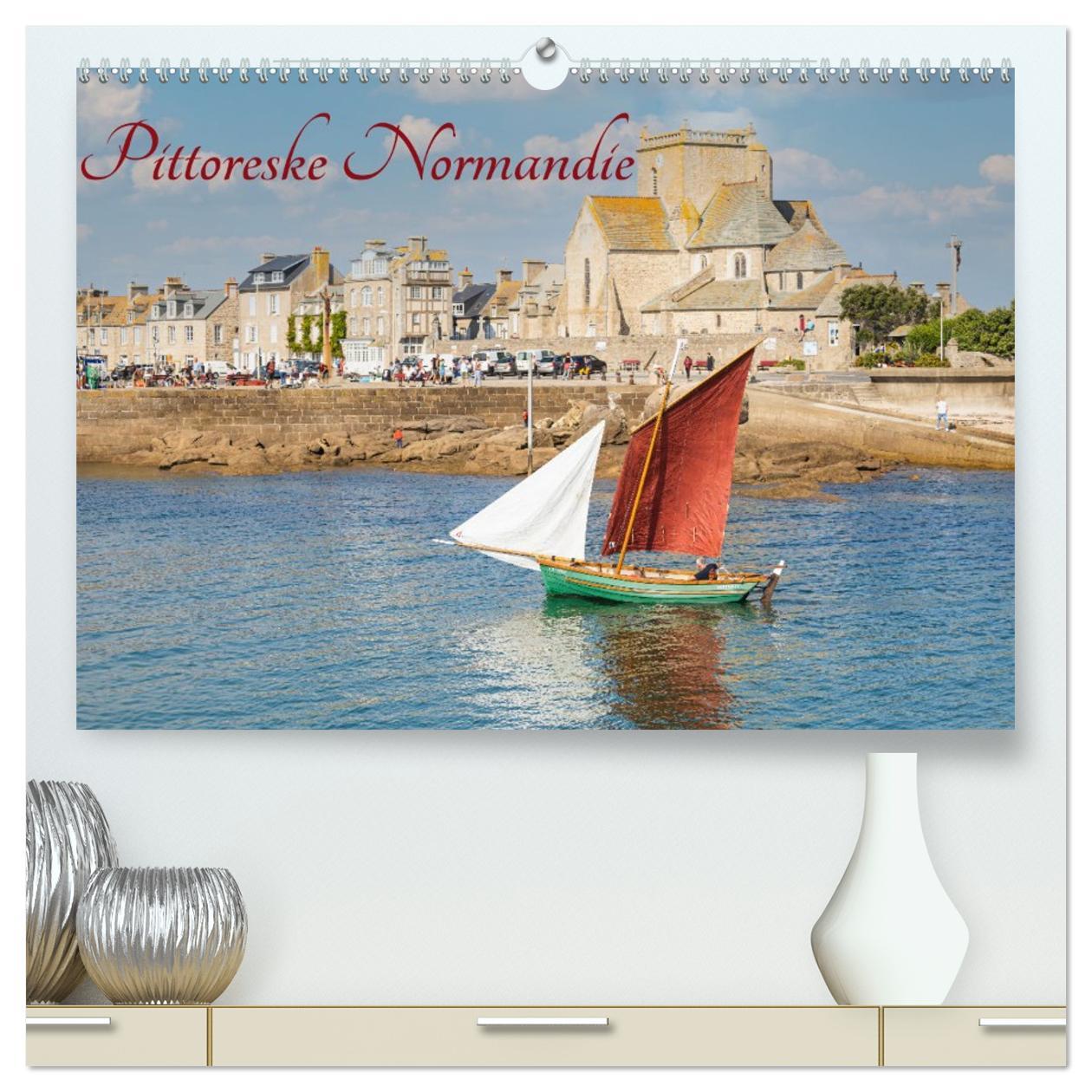 Vorderes Coverbild Pittoreske Normandie (hochwertiger Premium Wandkalender 2026 DIN A2 quer), Kunstdruck in Hochglanz