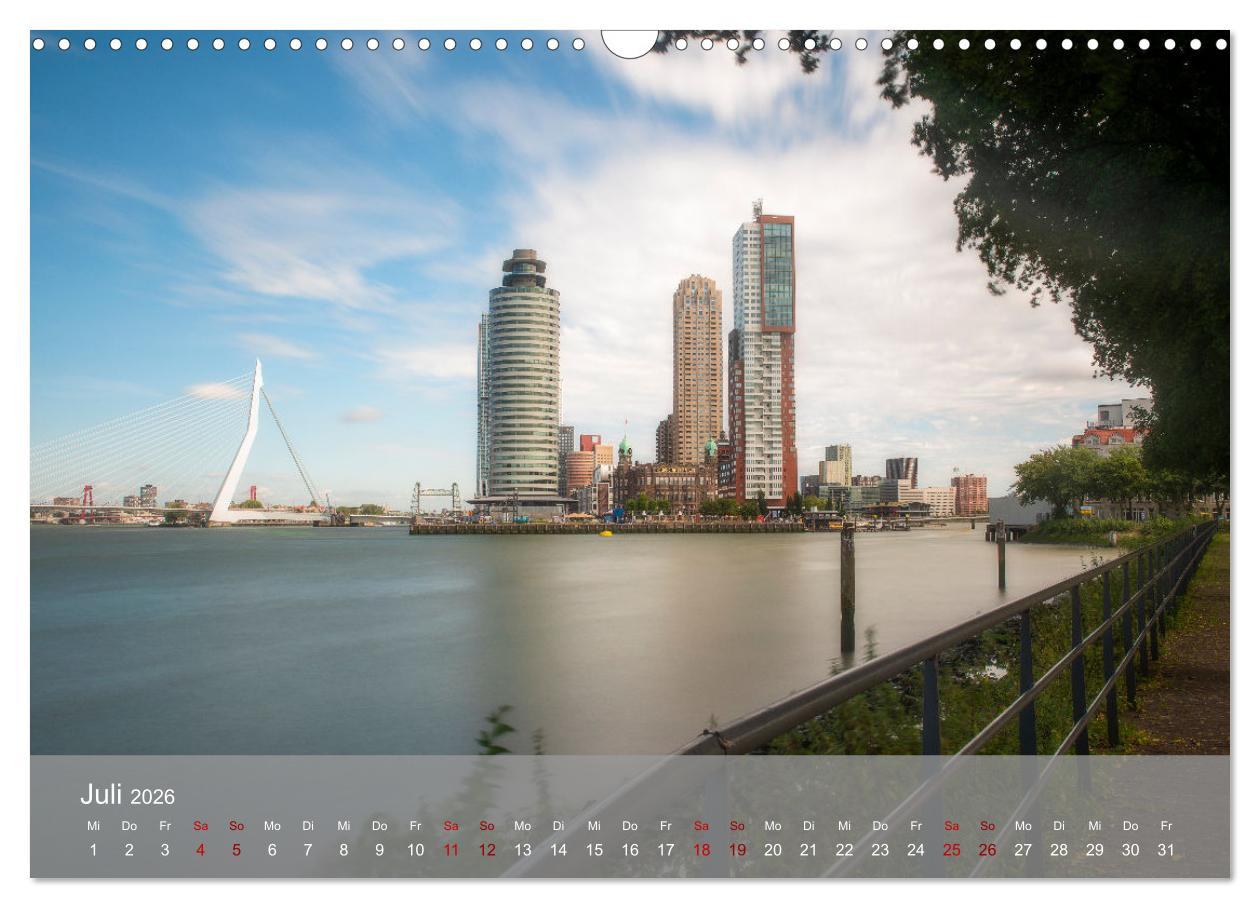 Beispielinhalt (Bild) Rotterdam - Die heimliche Hauptstadt der Niederlande (Wandkalender 2026 DIN A3 quer), CALVENDO Monatskalender