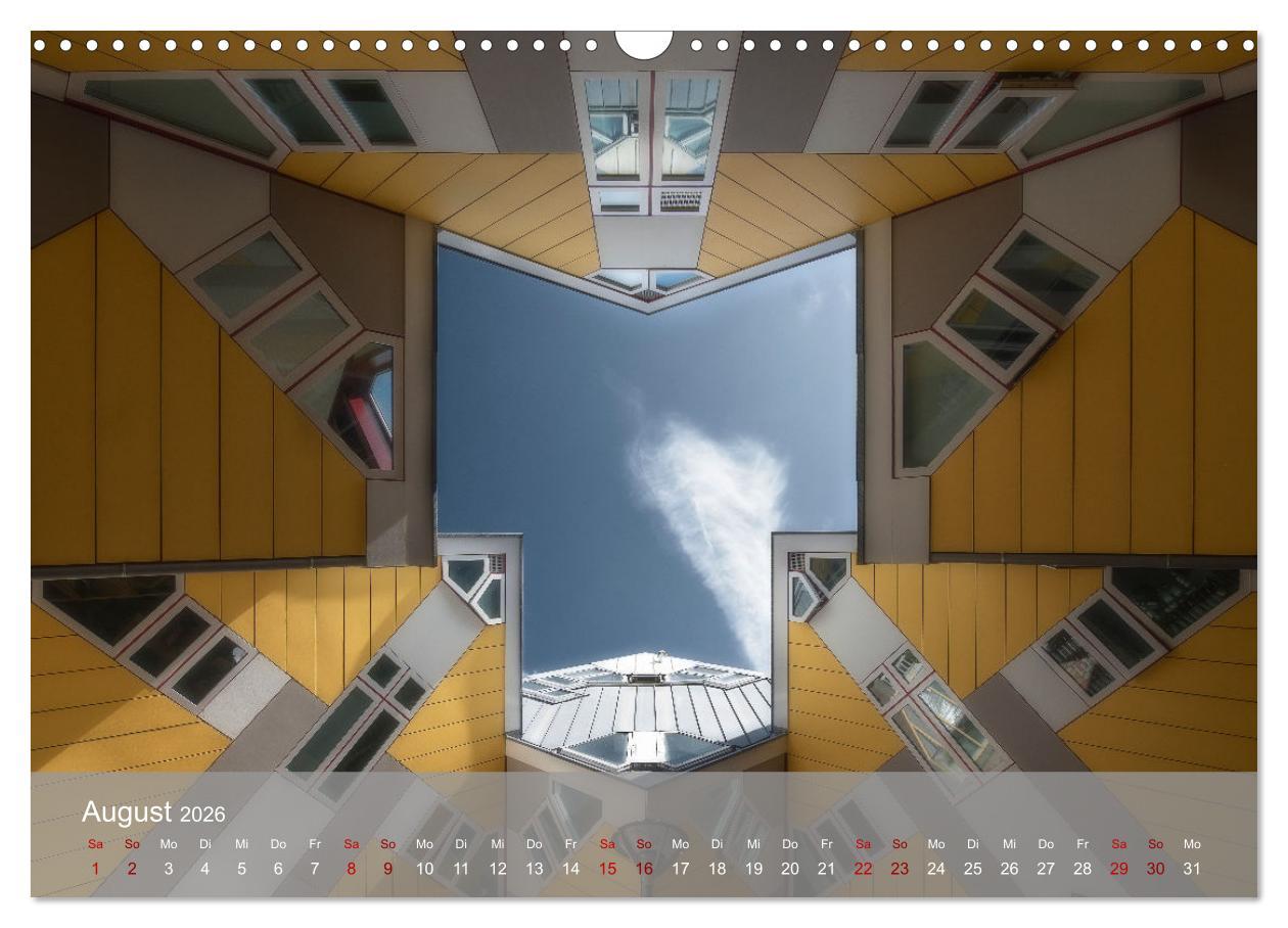 Beispielinhalt (Bild) Rotterdam - Die heimliche Hauptstadt der Niederlande (Wandkalender 2026 DIN A3 quer), CALVENDO Monatskalender