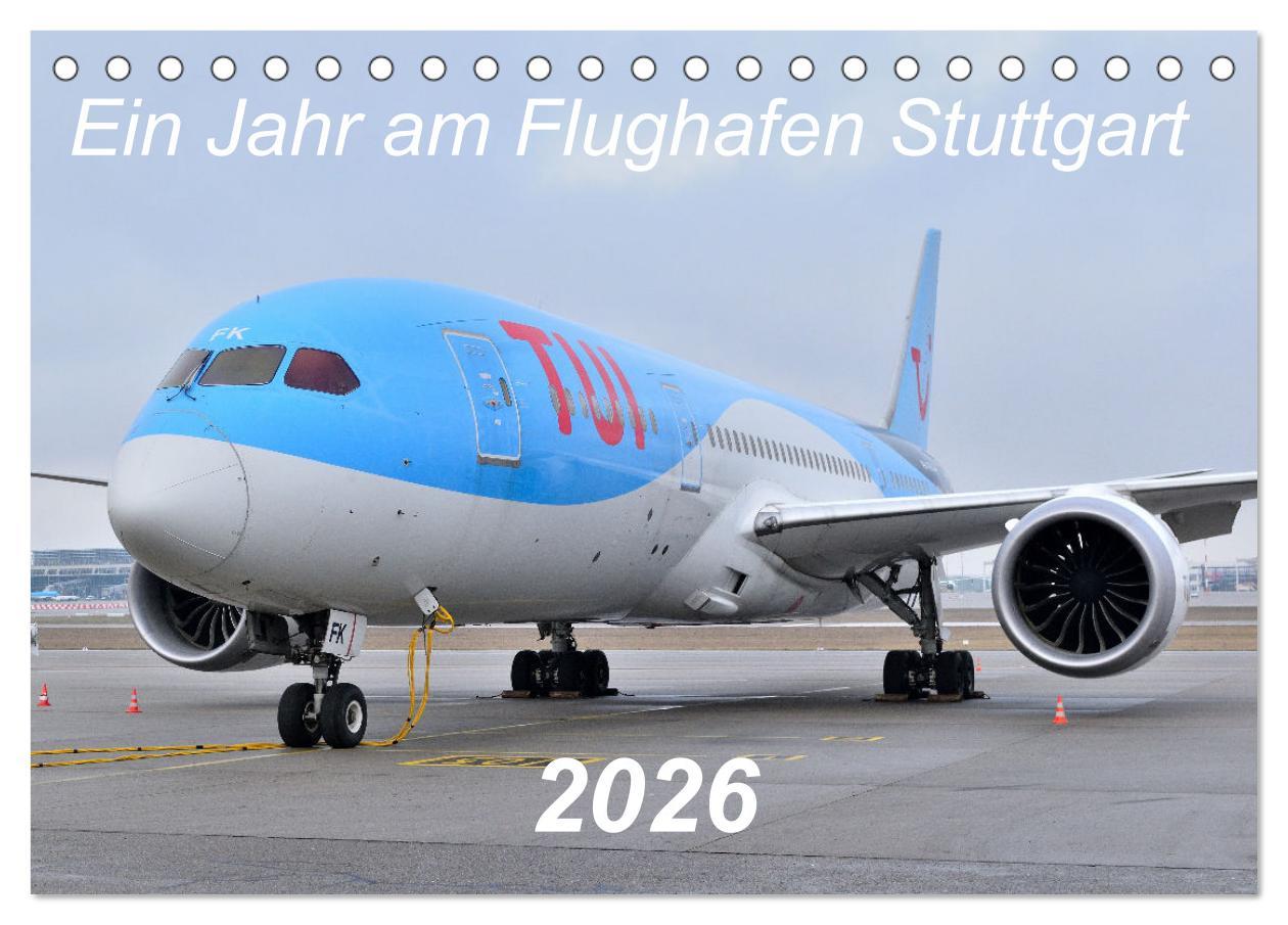 Vorderes Coverbild Ein Jahr am Flughafen Stuttgart (Tischkalender 2026 DIN A5 quer), CALVENDO Monatskalender