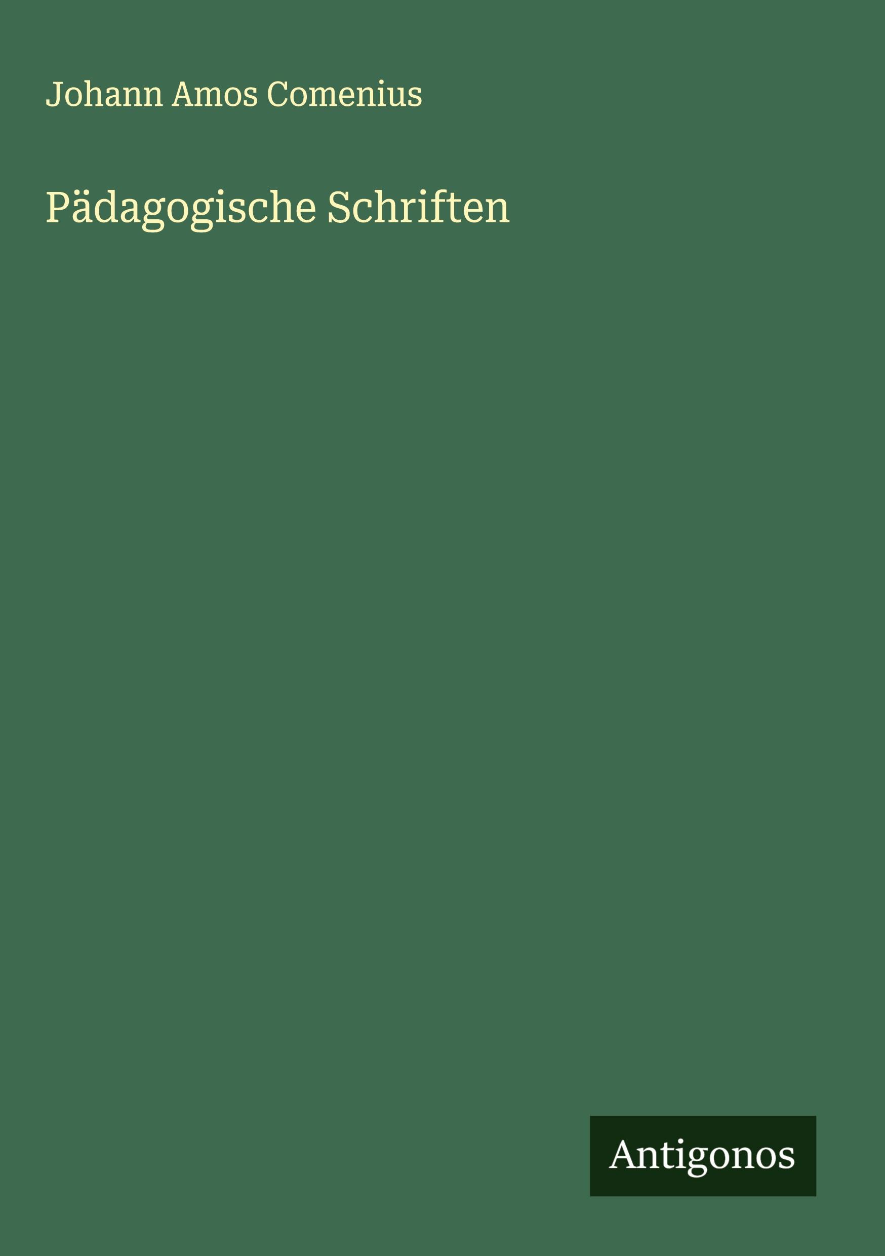 Vorderes Coverbild Pädagogische Schriften