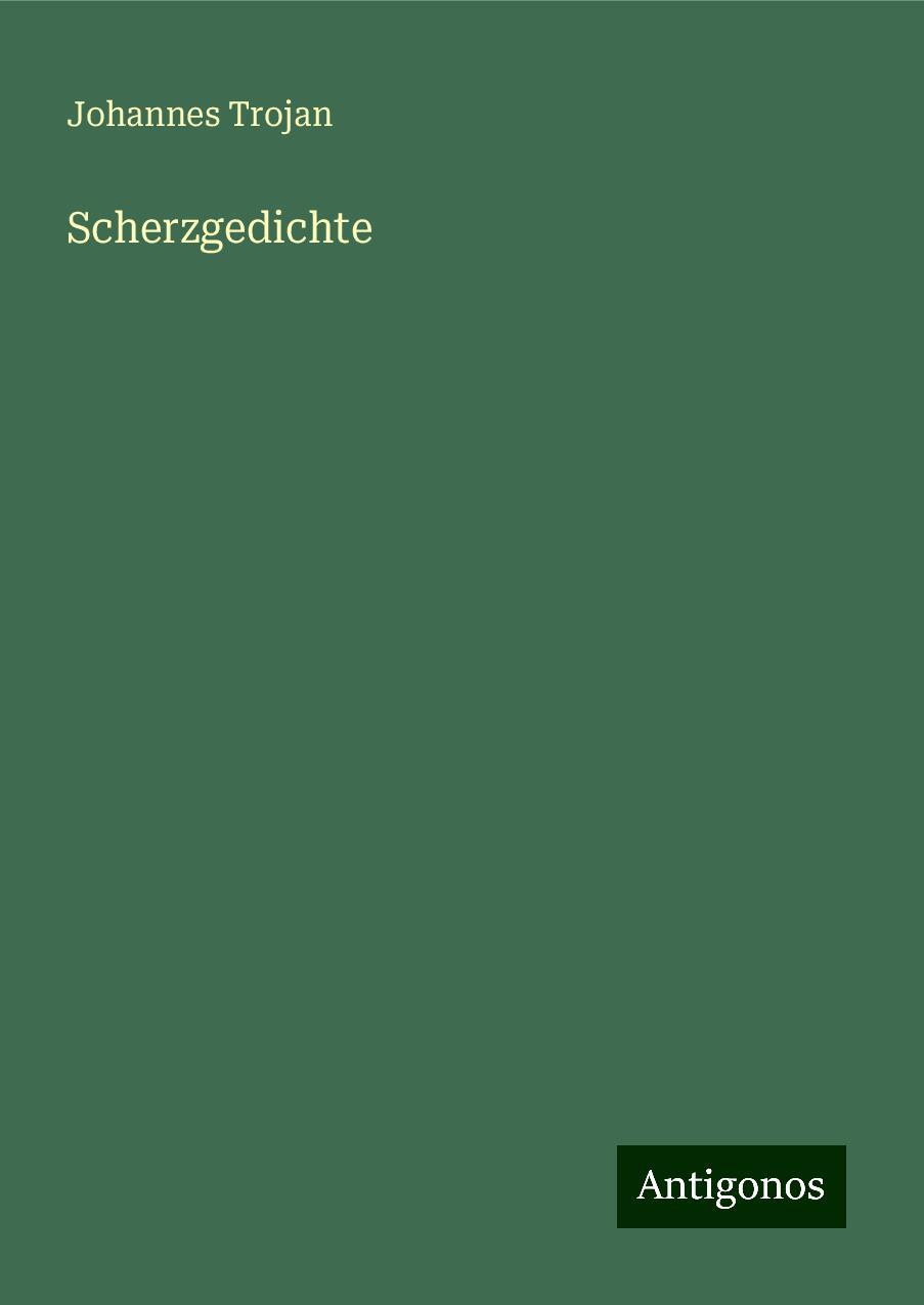 Vorderes Coverbild Scherzgedichte
