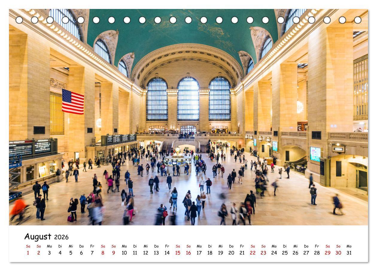 Beispielinhalt (Bild) New York City - Atemberaubende Ansichten (Tischkalender 2026 DIN A5 quer), CALVENDO Monatskalender