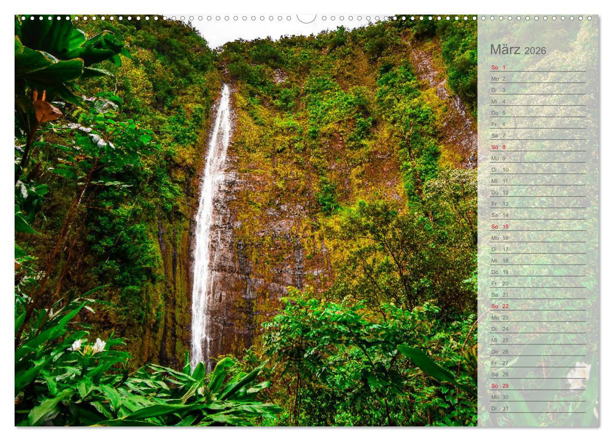 Beispielinhalt (Bild) Malerisches Hawaii (Wandkalender 2026 DIN A2 quer), CALVENDO Monatskalender